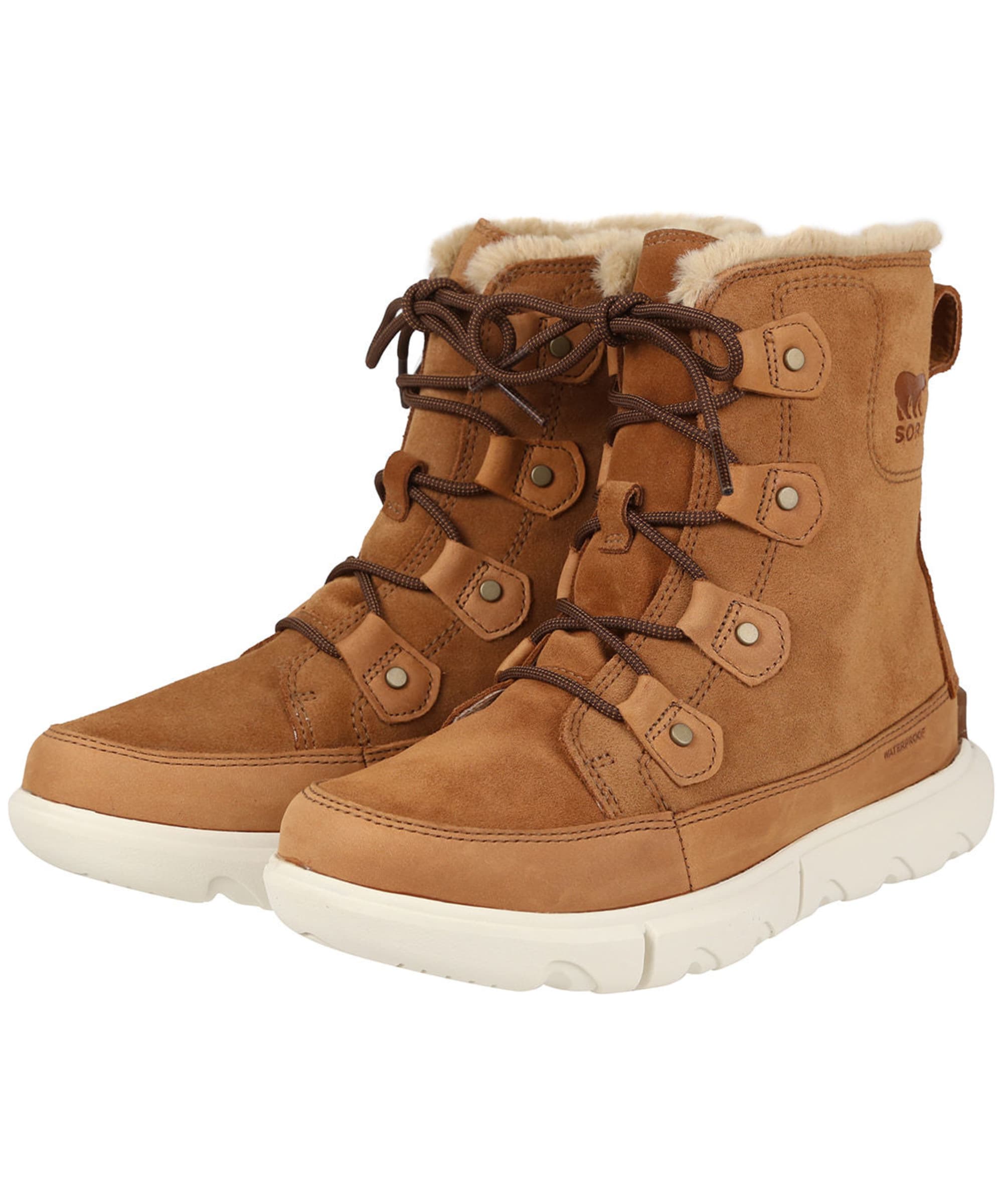 Sorel Explorer(TM) II Joan Dual Zip Waterproof Grill/Fawn 8