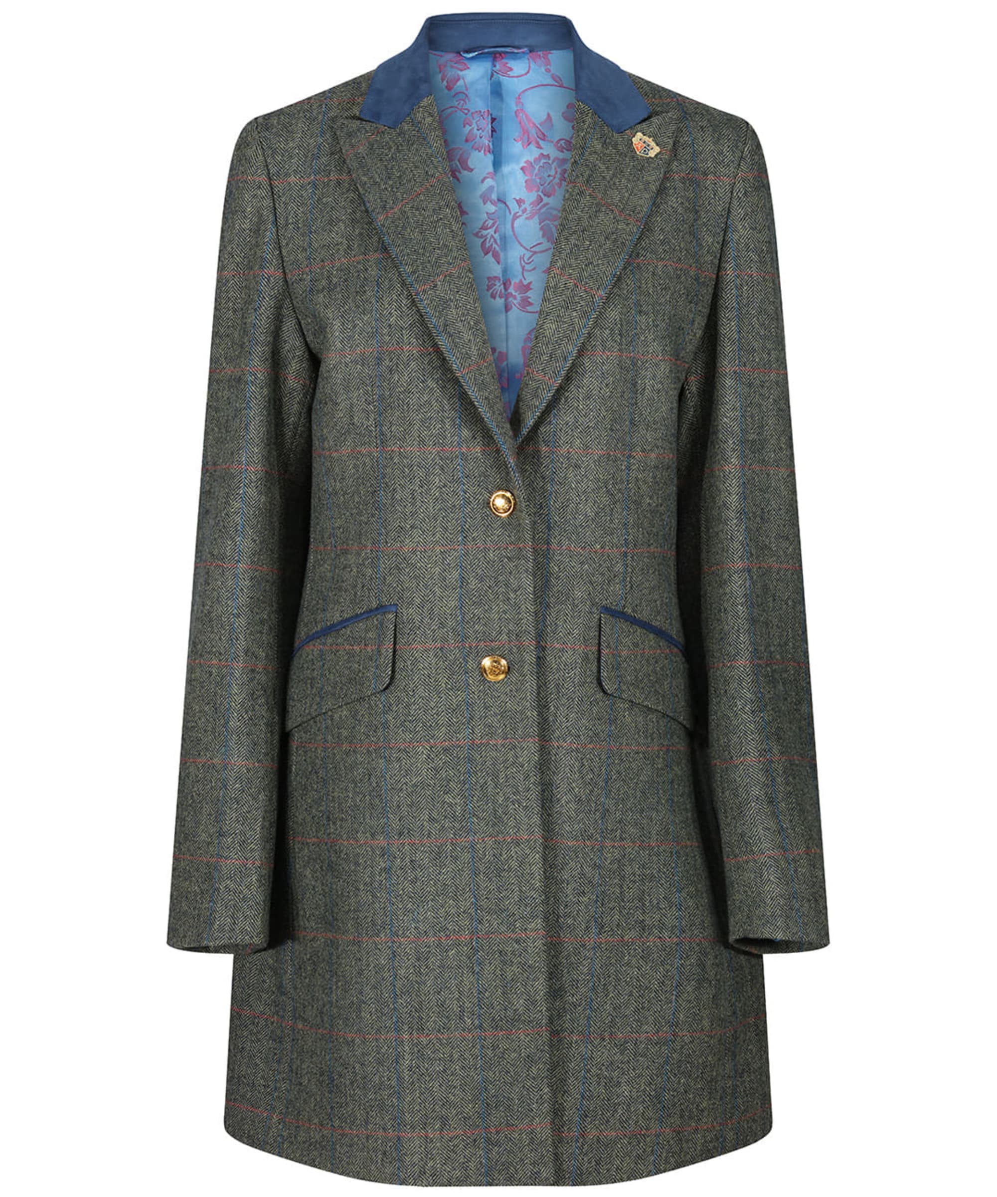 Women's Alan Paine Combrook Mid-Thigh Tweed Coat