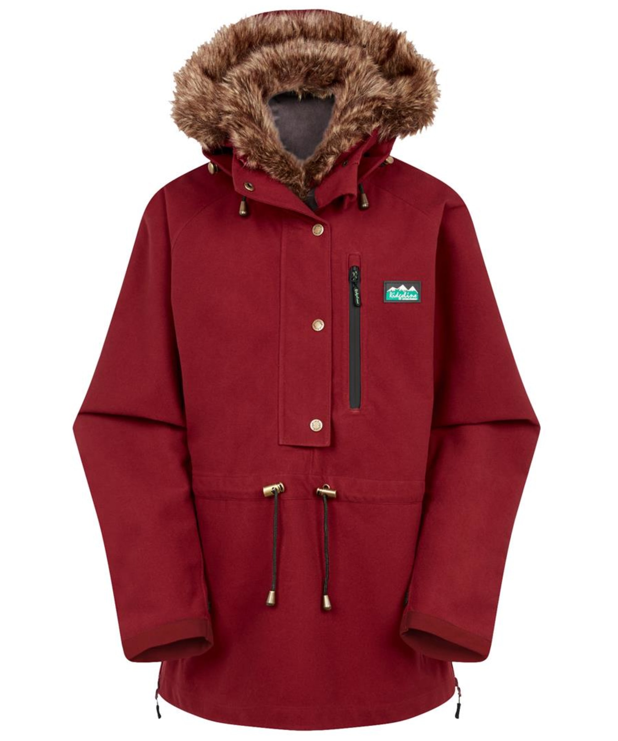 View Womens Ridgeline Monsoon II Arctic Waterproof Breathable Windproof Smock Rhubarb UK 10 information