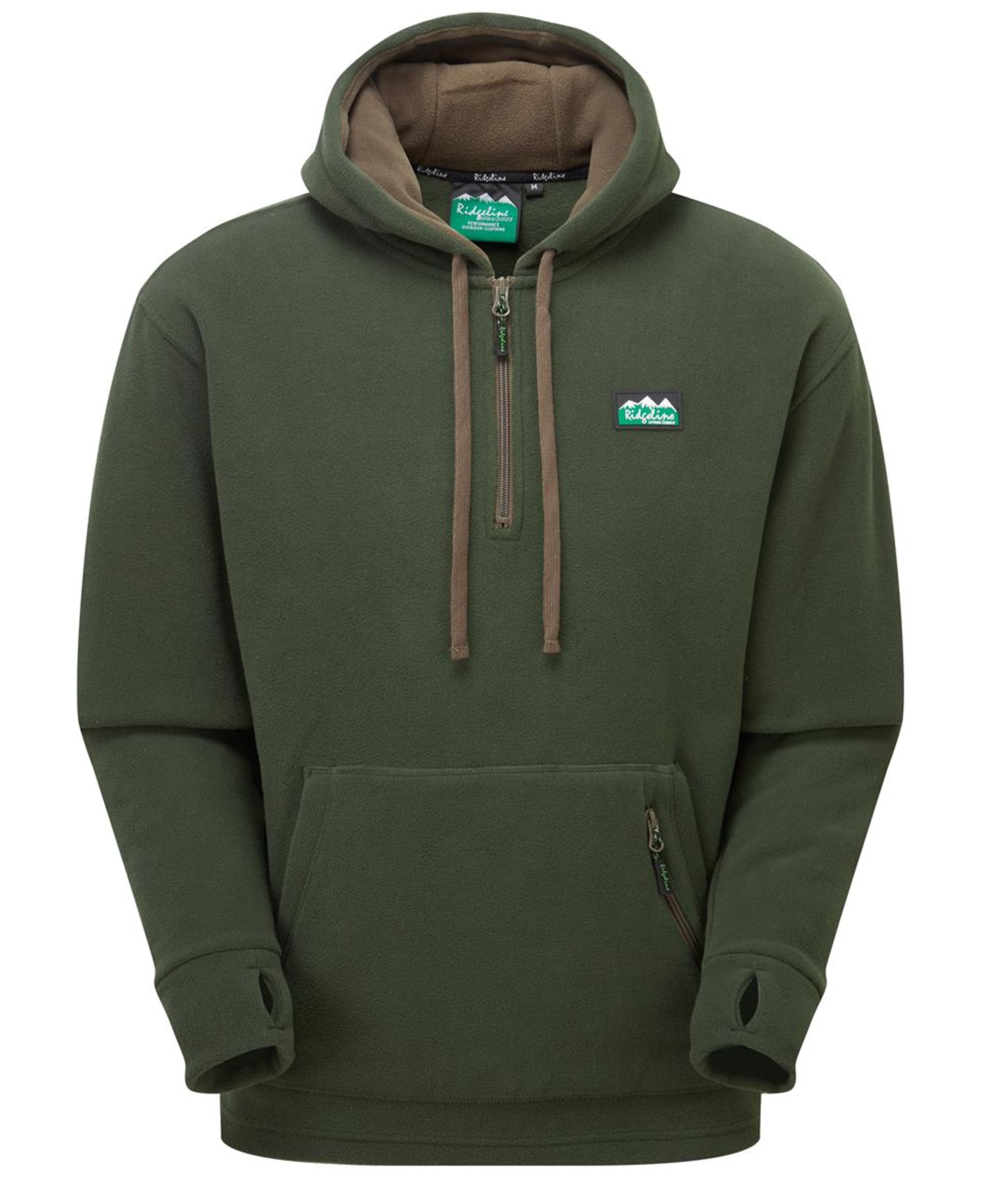 View Mens Ridgeline Ballistic Long Sleeved Fleece Hoodie Olive UK XL information