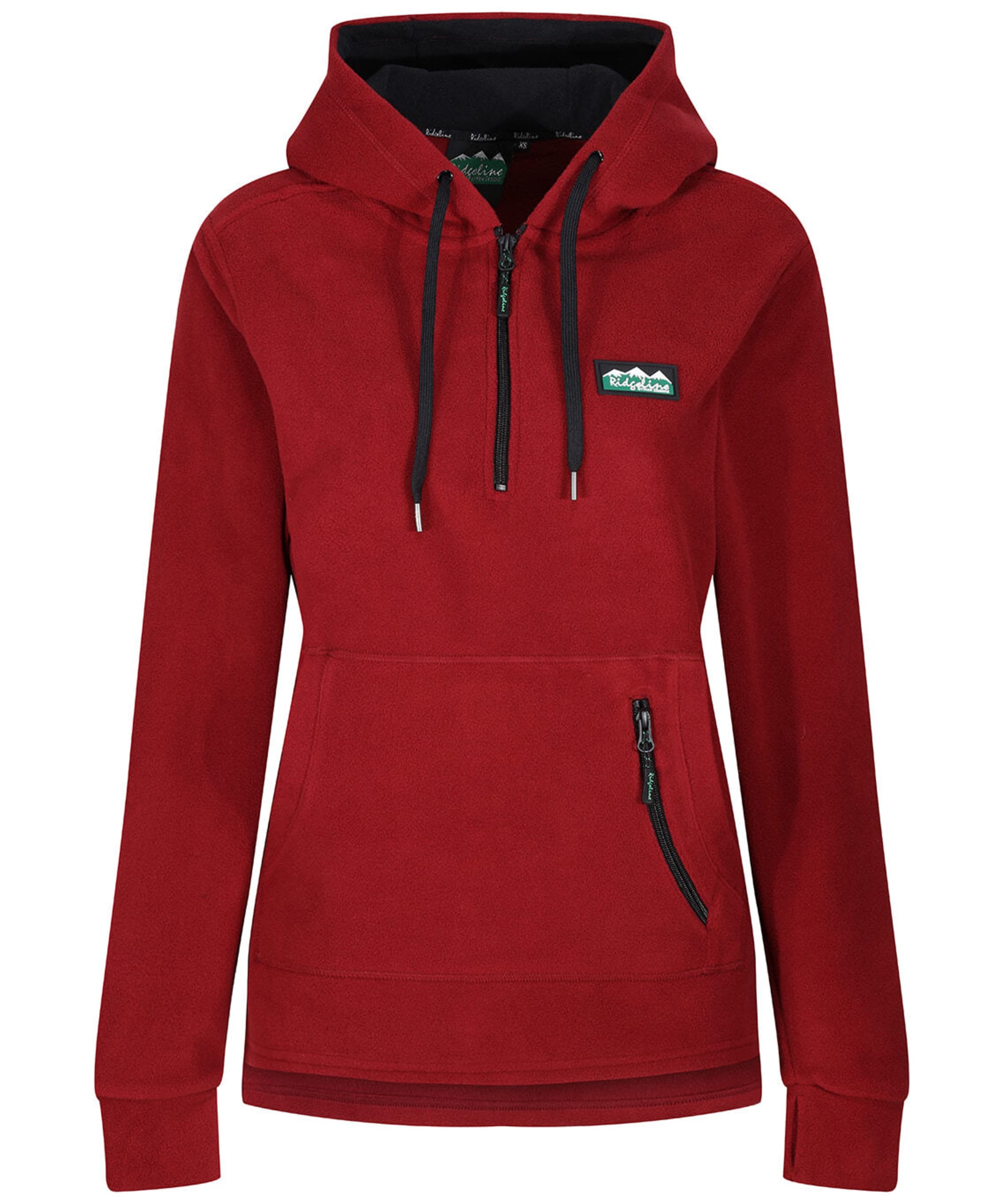 View Womens Ridgeline Ballistic Fleece Hoodie Rhubarb UK 16 information