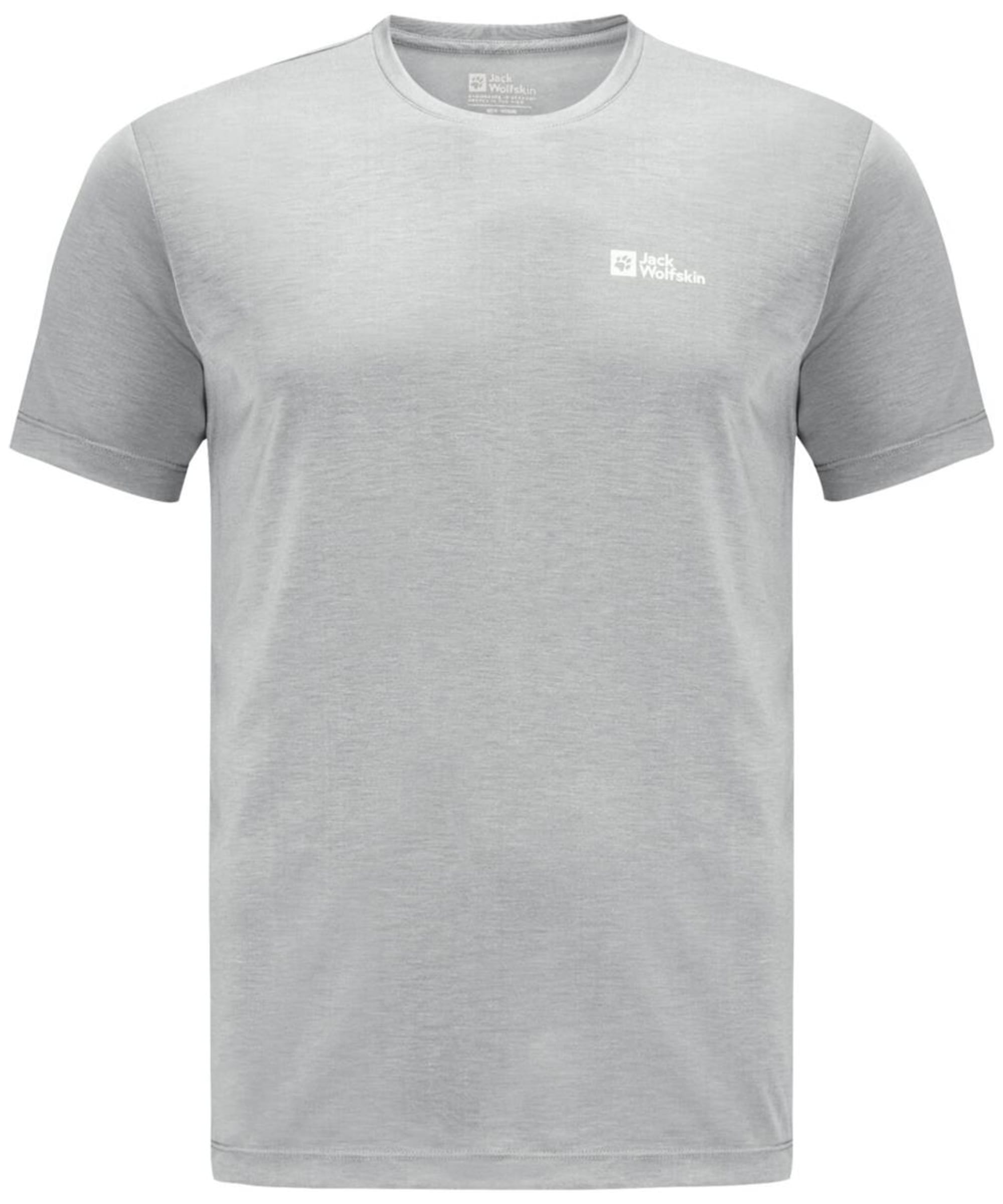View Mens Jack Wolfskin Vonnan Short Sleeve TShirt Cool Grey L information