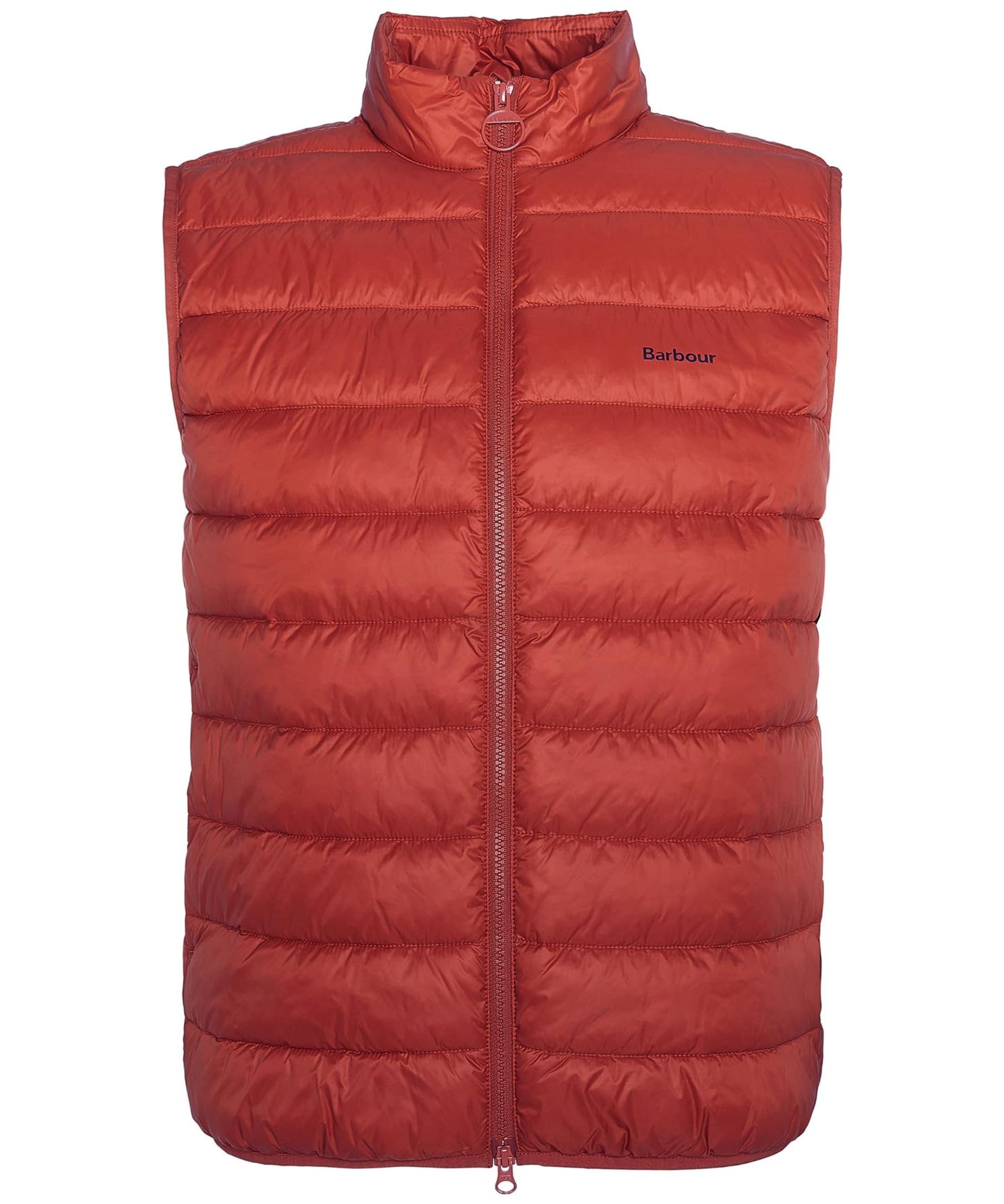 Clothing Barbour Gilets Orange Mens Heburn Two-Tone Gilet