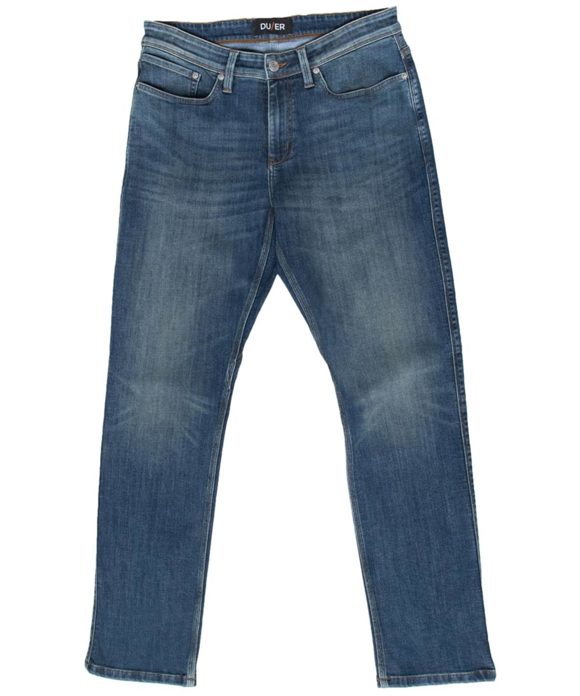 View Mens Duer Performance Denim Relaxed Tapered Jeans Galactic UK 3632 information