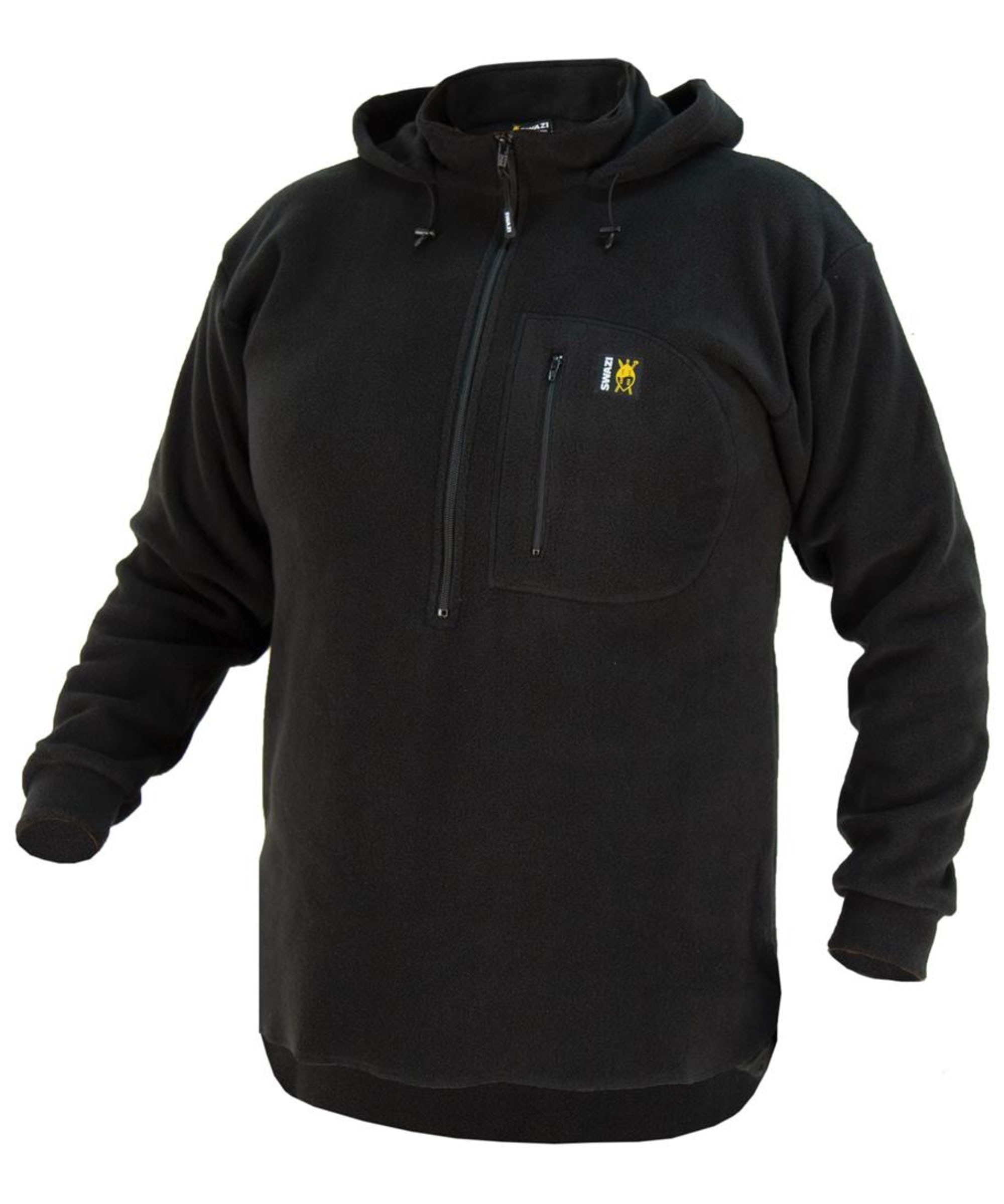View Mens Swazi The Hood Polar Fleece Top Black UK S information