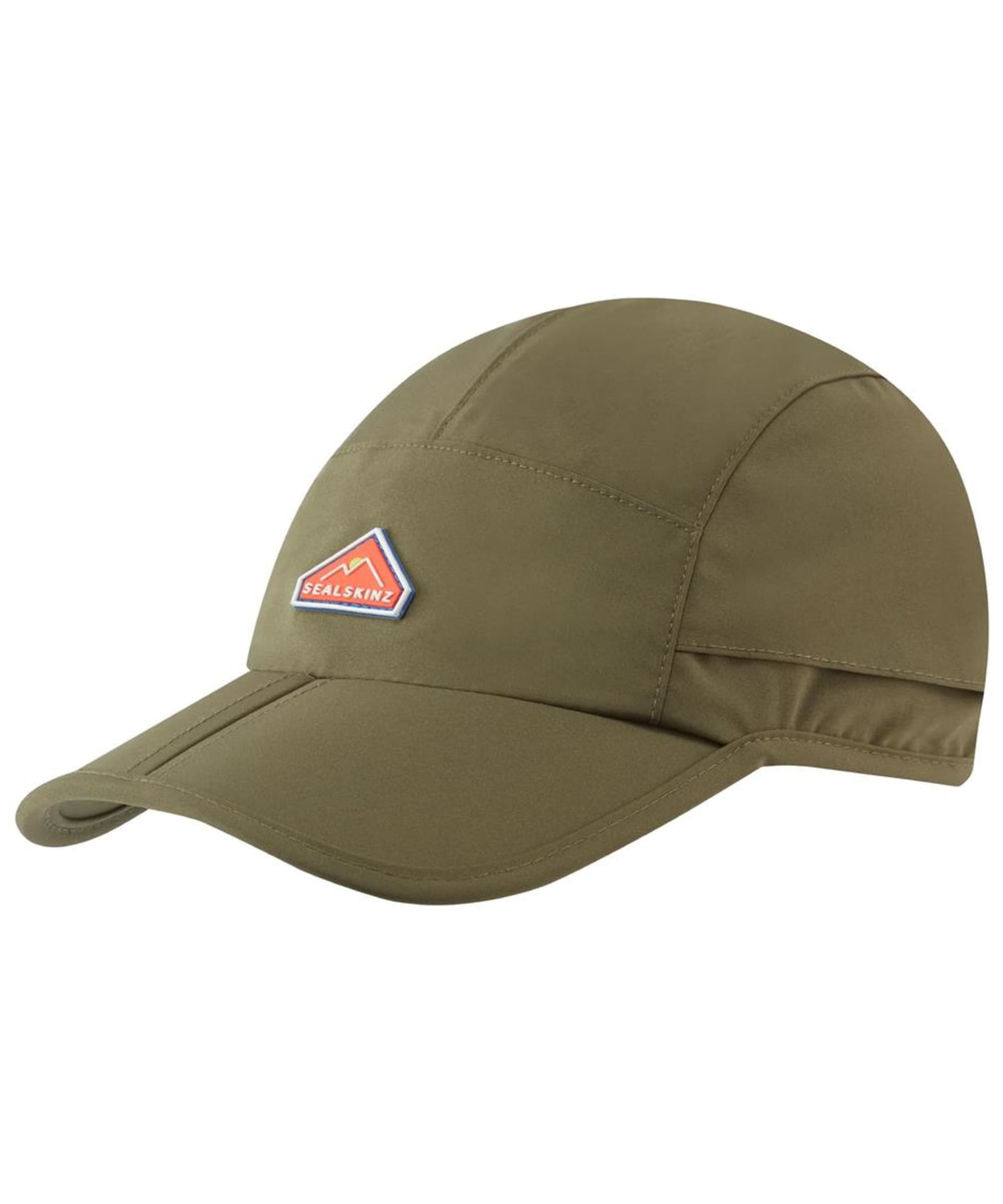 View SealSkinz Poringland Waterproof Foldable Peak Plain Hiking Cap Olive One size information