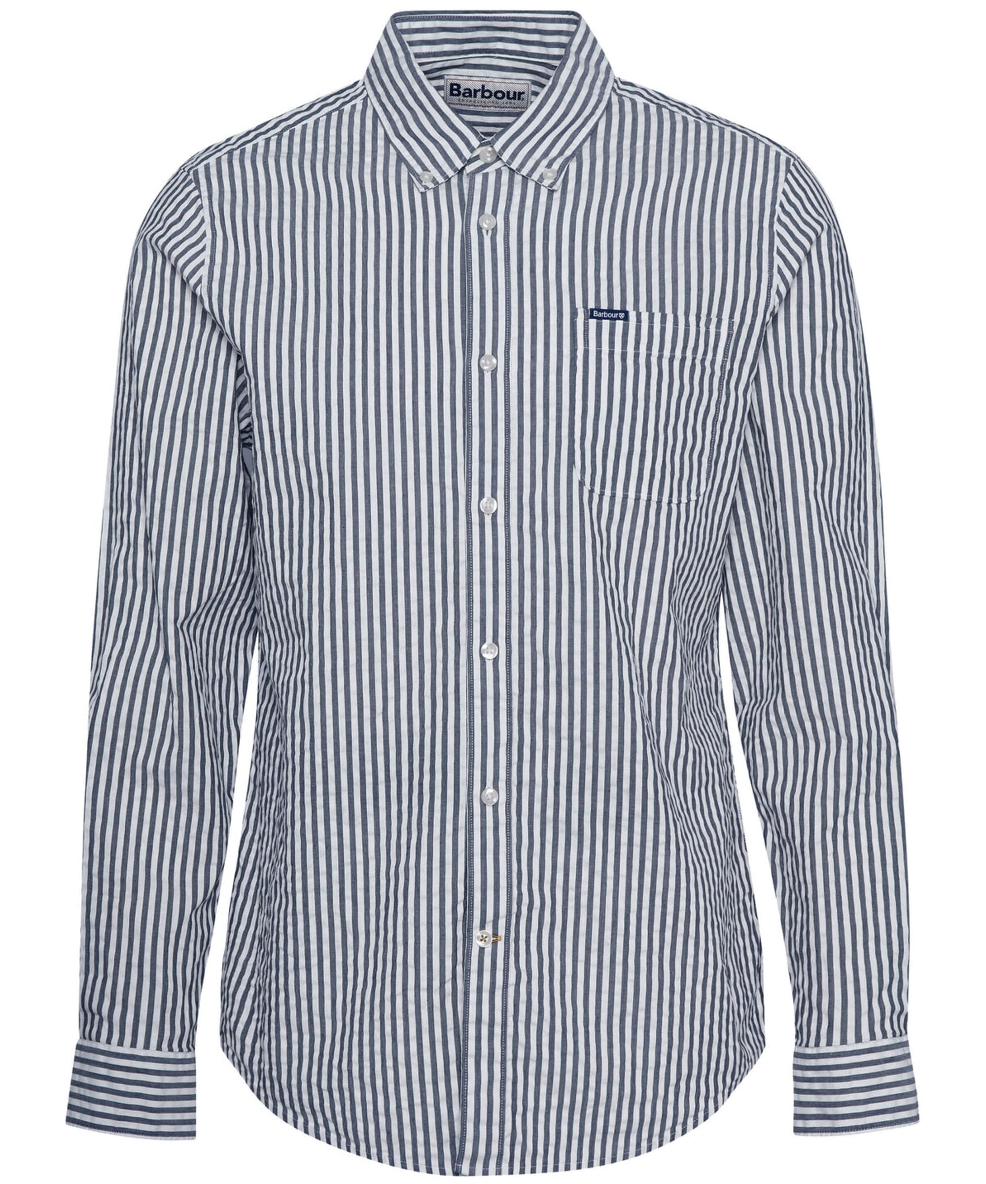Cresswell Seersucker Tailored Long-Sleeved Shirt
