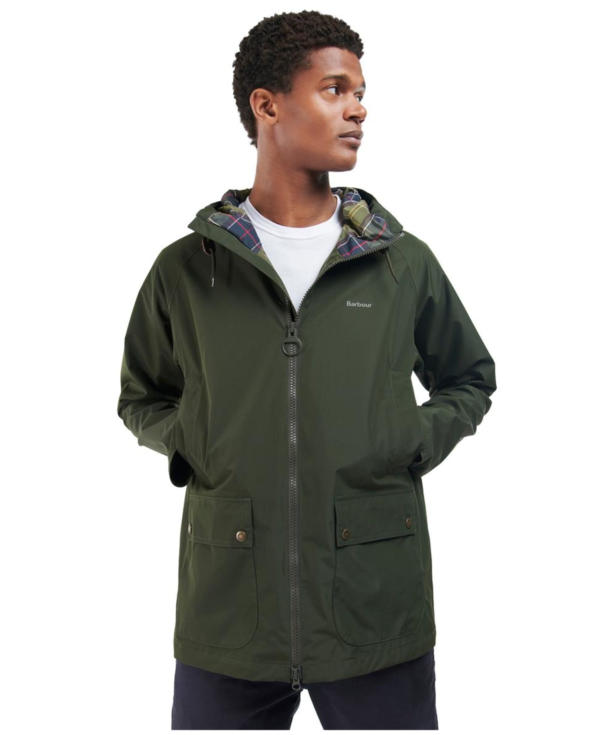 Hooded Domus Waterproof Jacket (Dusty Olive)