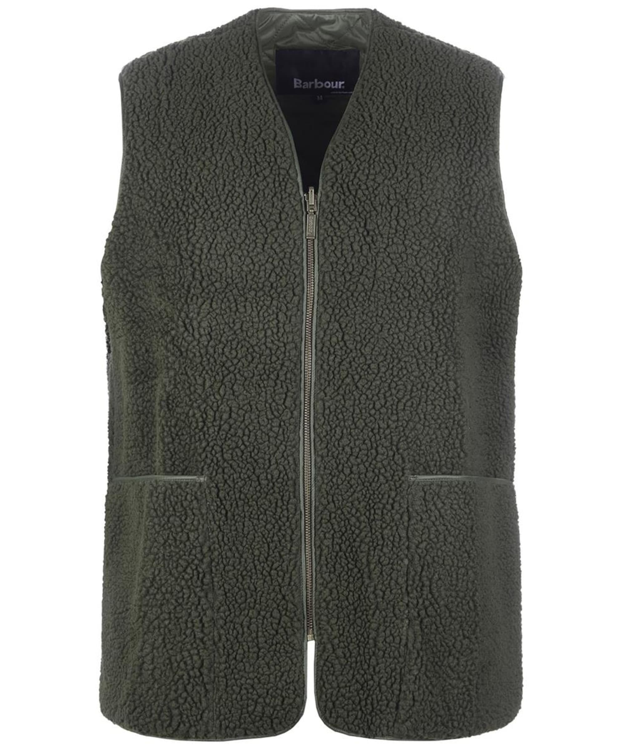 Men's Barbour Berber Fleece Waistcoat Zip-In Liner