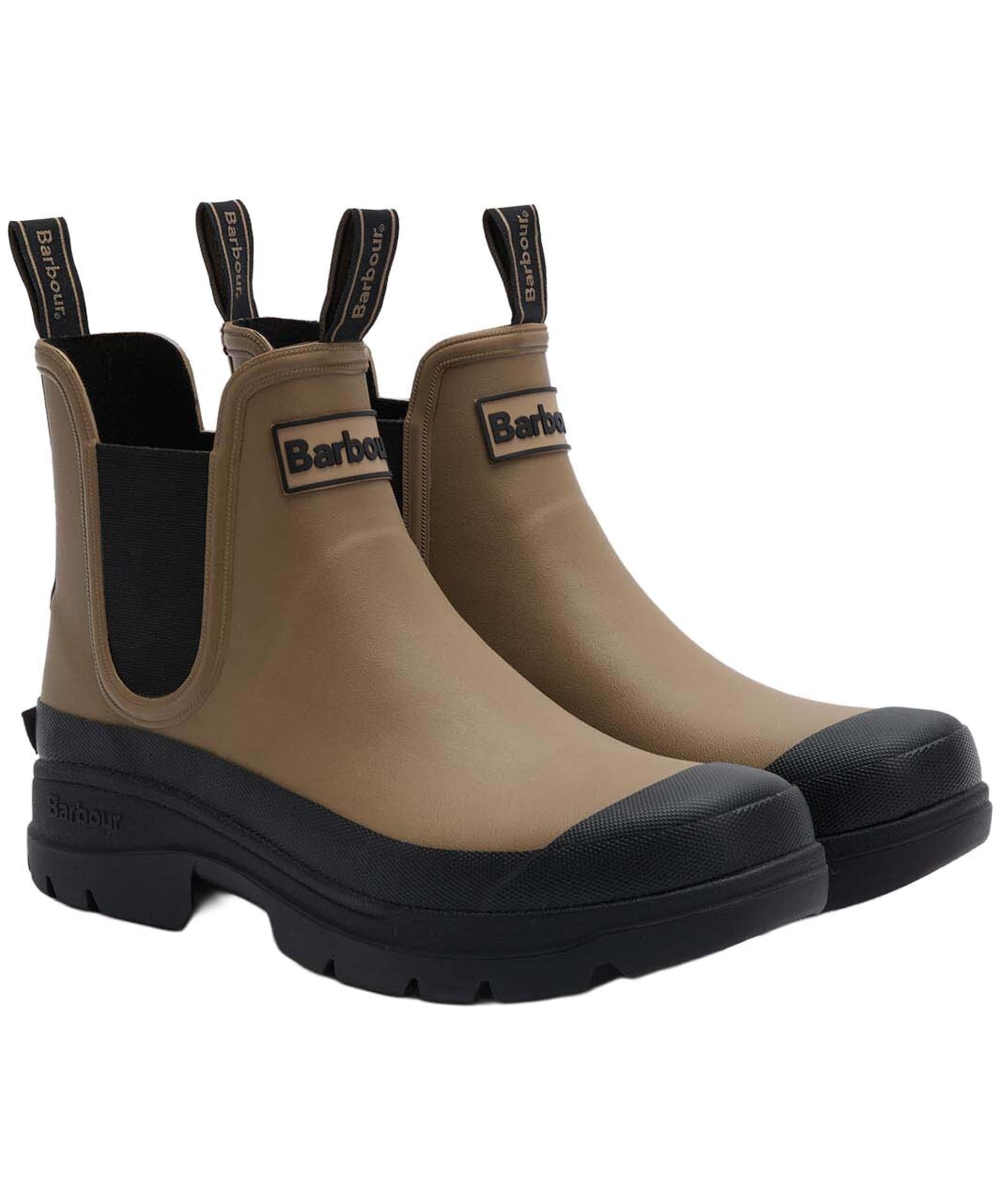 Dark Sand Barbour Fury Chelsea Mens Brown Wellies Men's Barbour