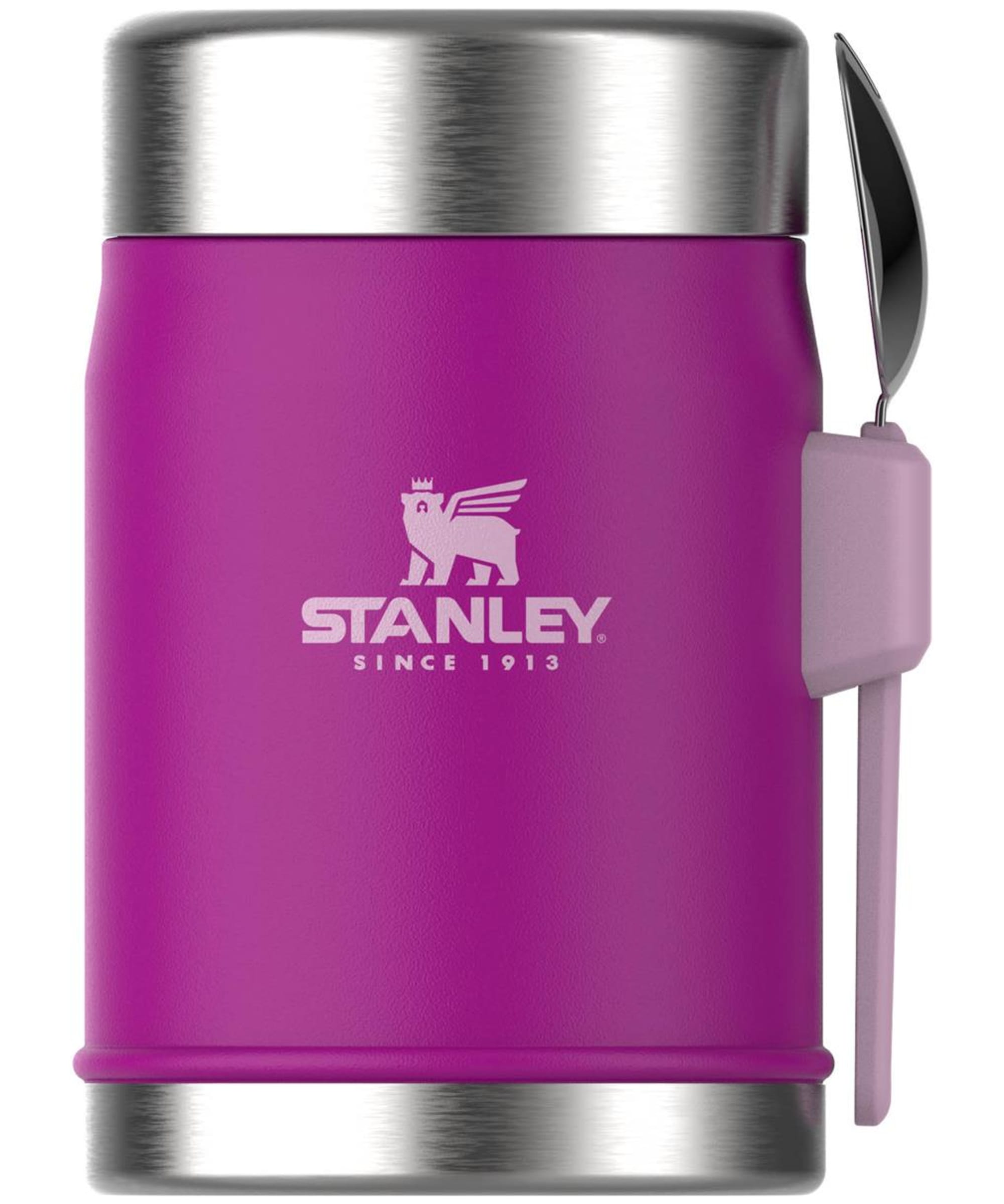 View Stanley Legendary Stainless Steel Insulated Food Jar and Spork 04L Violet Blossom 400ml information