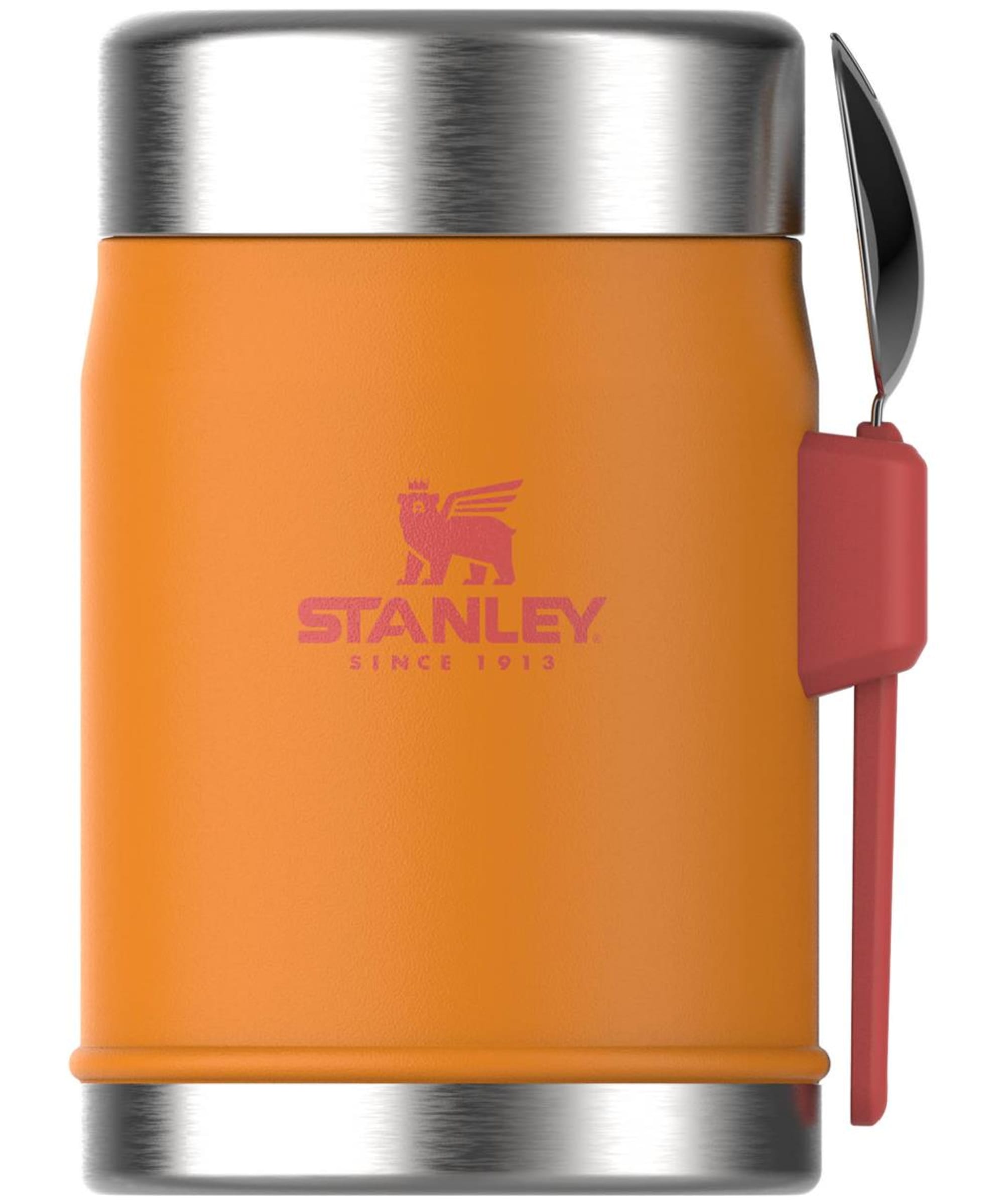 View Stanley Legendary Stainless Steel Insulated Food Jar and Spork 04L Goldenrod Coral 400ml information