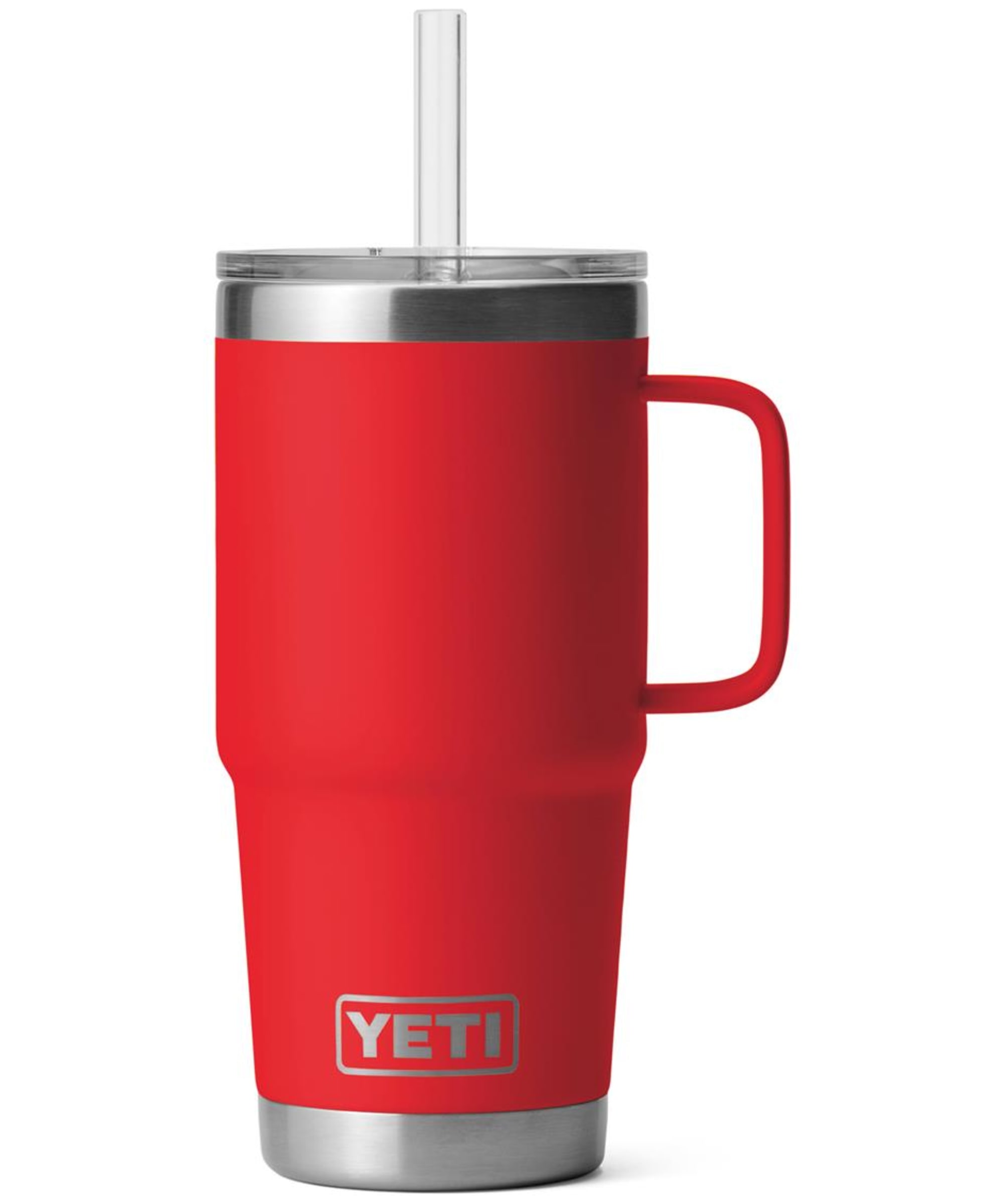 View YETI Rambler 25oz Stainless Steel Vacuum Insulated Straw Mug Rescue Red UK 710ml information