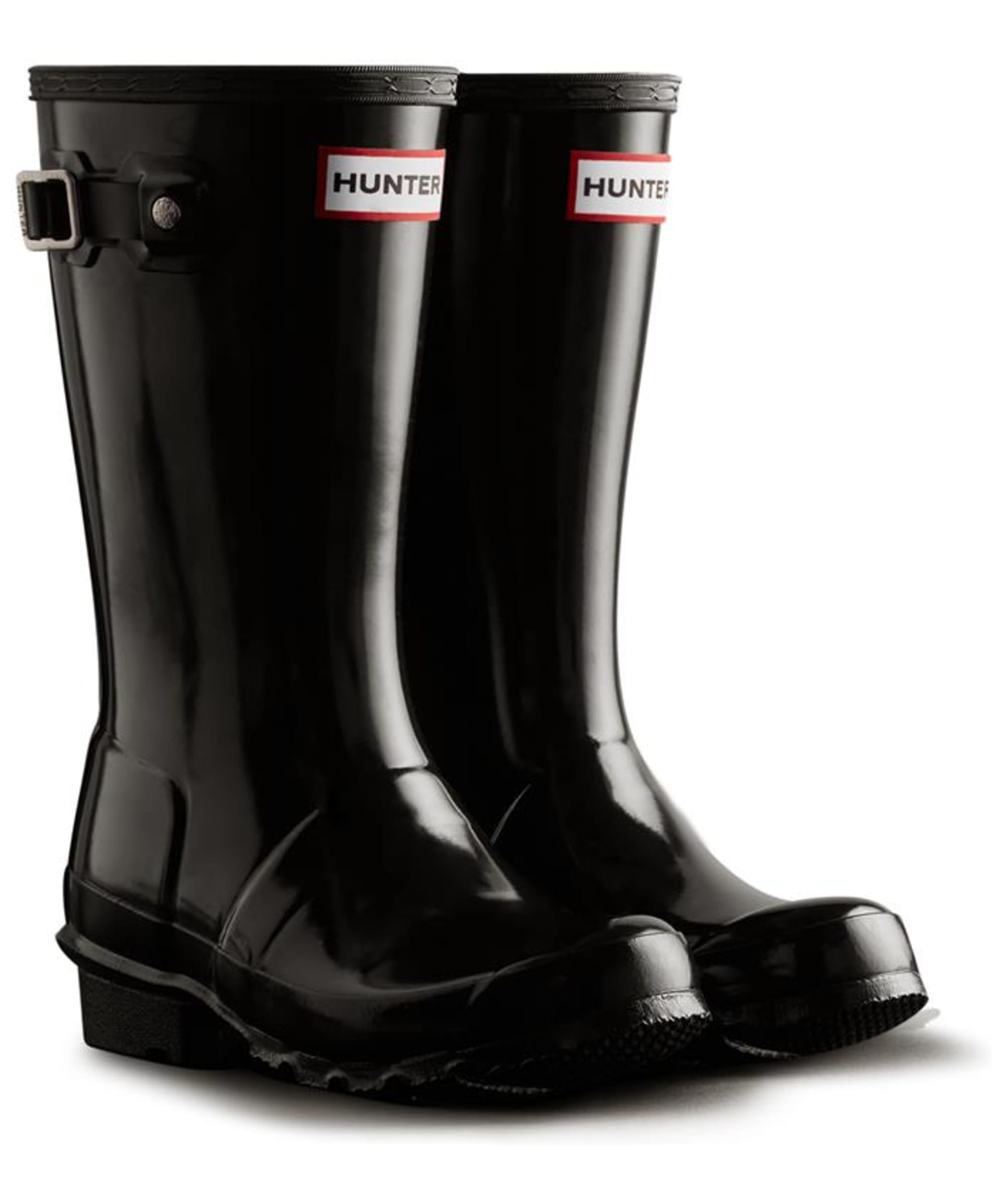 Hunter Kids First Gloss Wellington Boots in Black