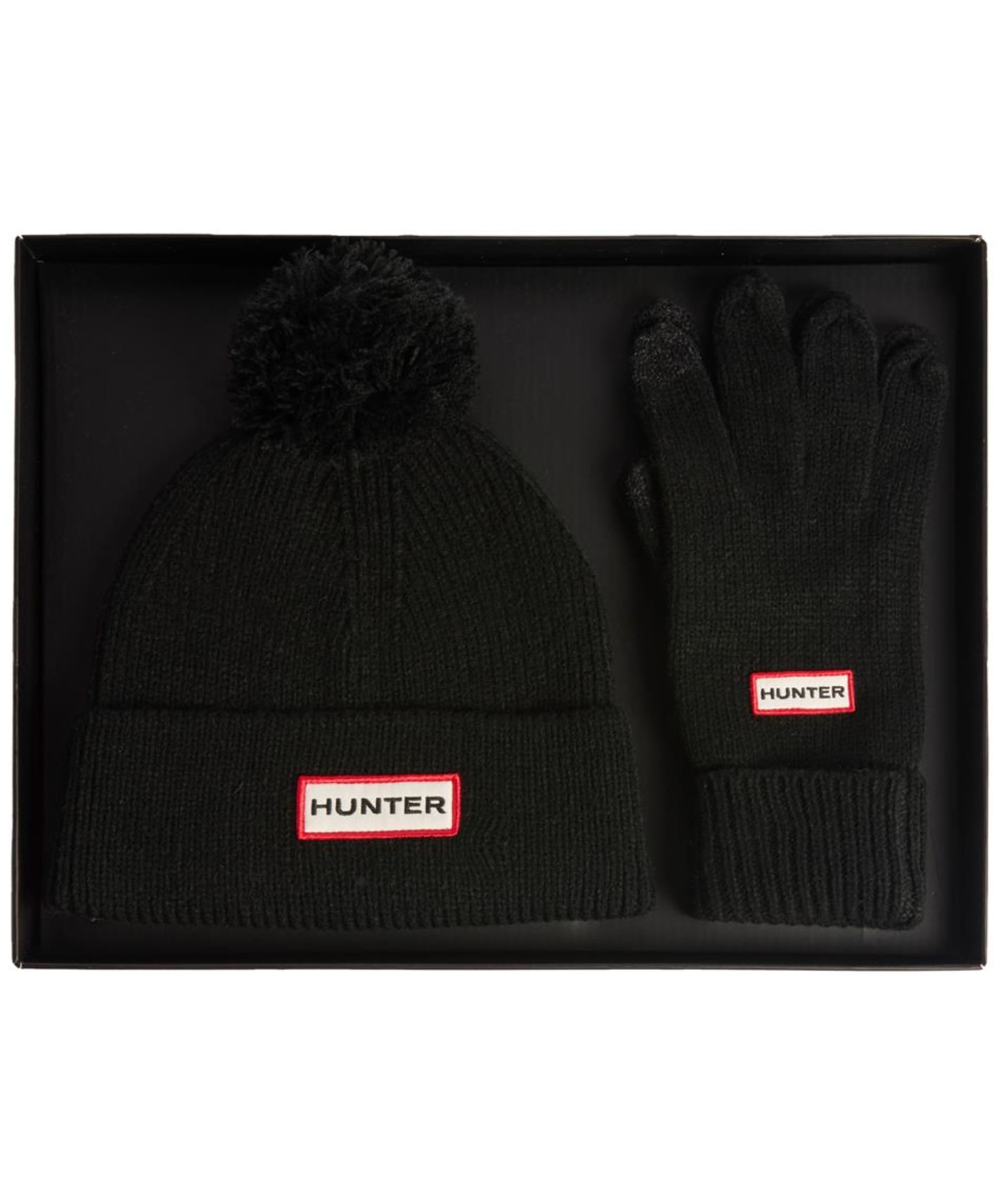 Men's Hunter Anagach Ribbed Pom Beanie Gloves Gift Set