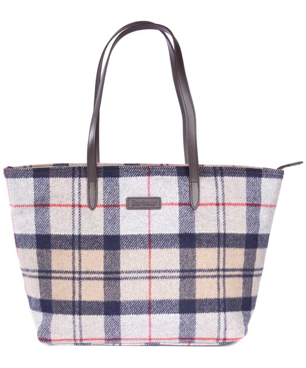 Barbour tartan hotsell tote bag