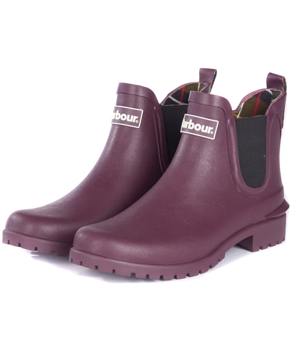 Barbour boots purple clearance
