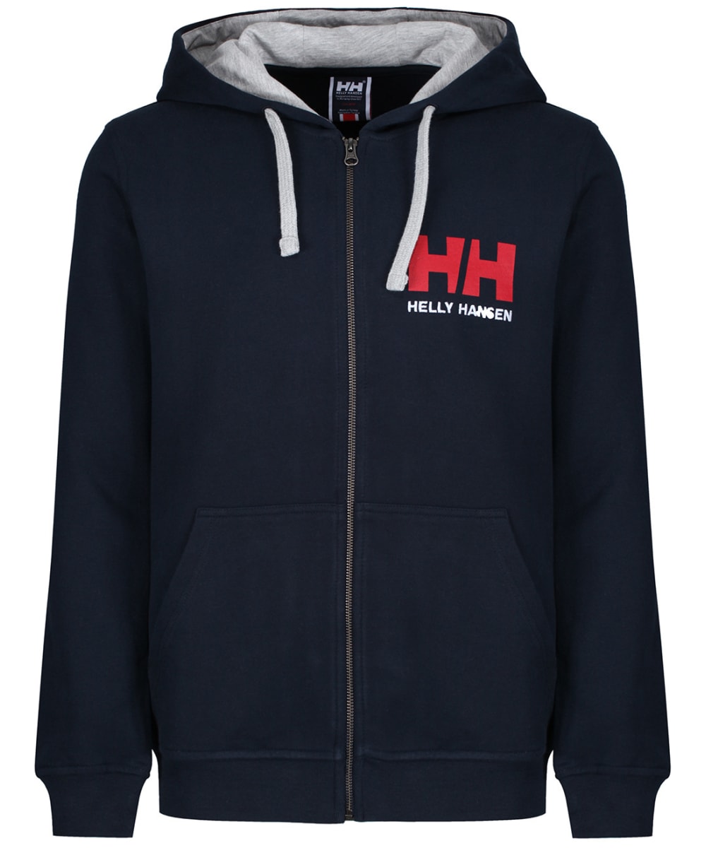 View Mens Helly Hansen Logo Full Zip Organic Cotton Hoodie Navy XL information