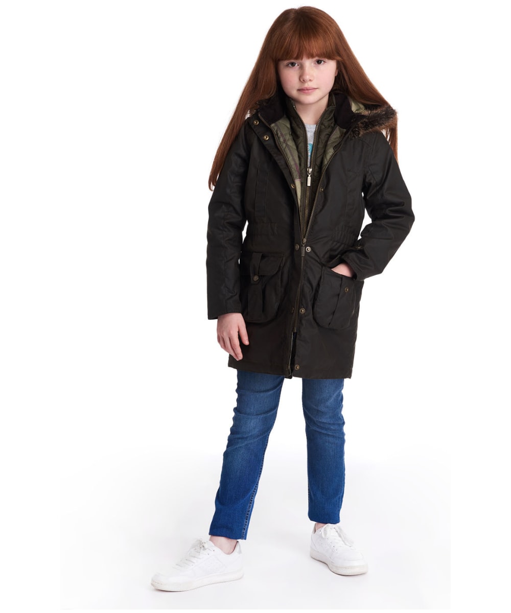 Girls Barbour Homeswood Waxed Jacket 10 15yrs