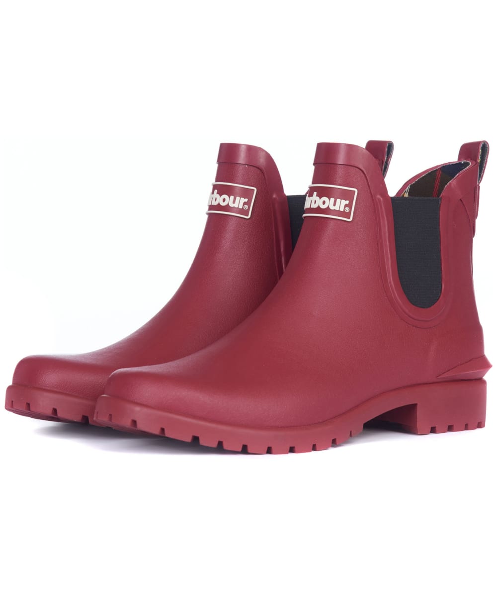 Red barbour wellies shop