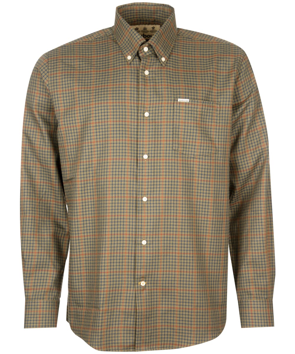 View Mens Barbour Henderson Thermo Weave Shirt Olive UK M information