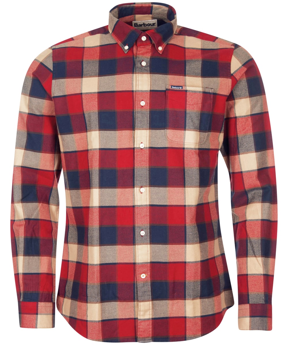 View Mens Barbour Valley Tailored Shirt Rich Red Check UK XXL information