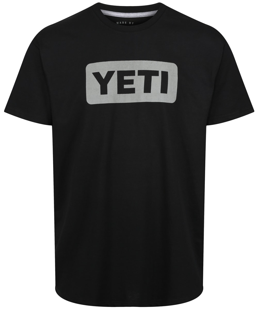 View YETI Logo Badge Short Sleeve Crew Neck TShirt Black Grey XL information
