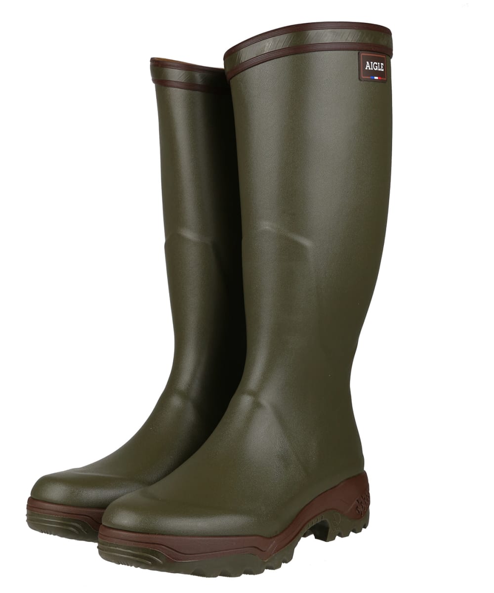 View Aigle Parcours 2 Cambrelle Lined Tall Wellington Boots Khaki UK 35 information