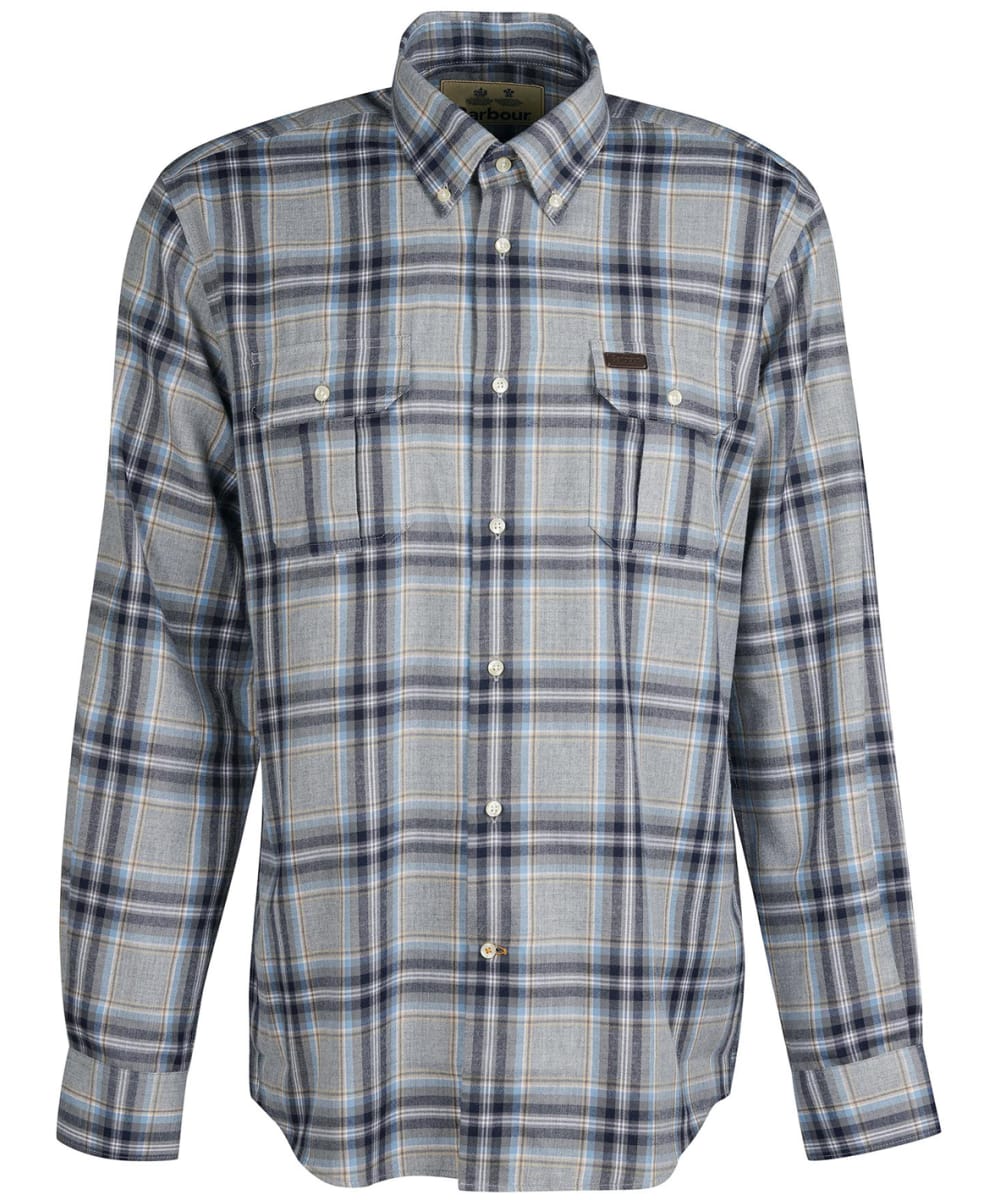 View Mens Barbour Singsby Thermo Weave Shirt Grey Marl UK L information