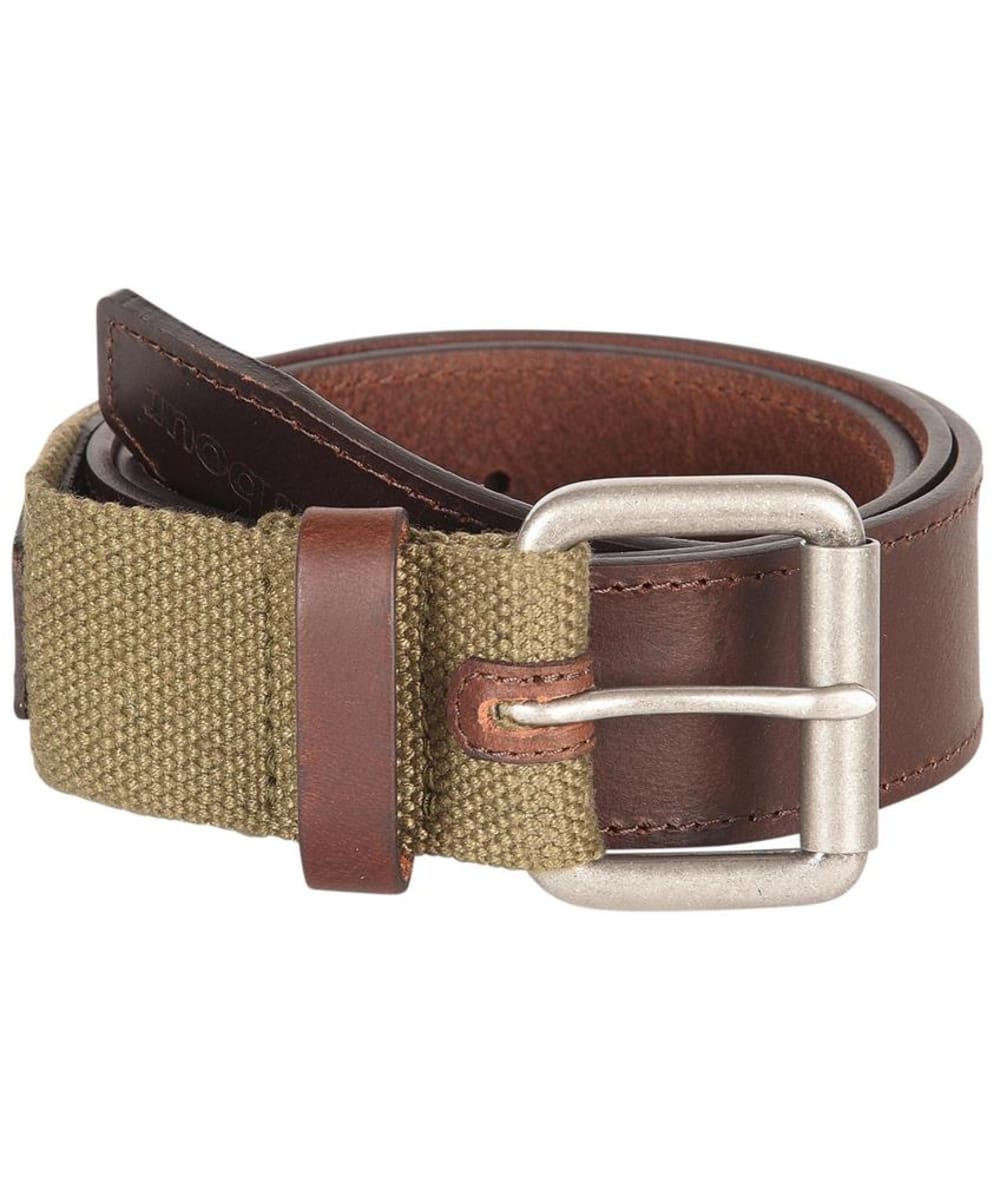 Men s Barbour Webbing Leather Belt