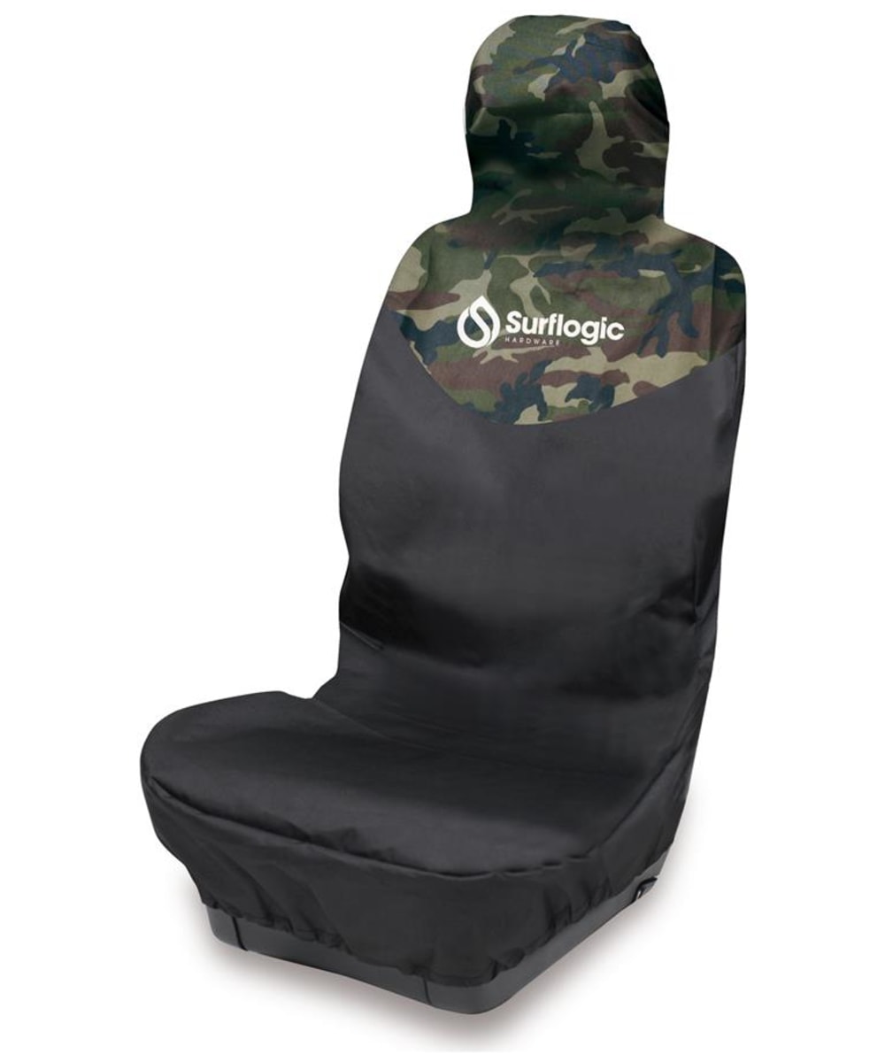 View Surflogic Tough And Water Resistant Single Car Seat Cover Black Camo One size information