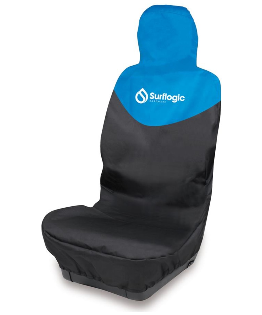 View Surflogic Tough And Water Resistant Single Car Seat Cover Black Cyan One size information