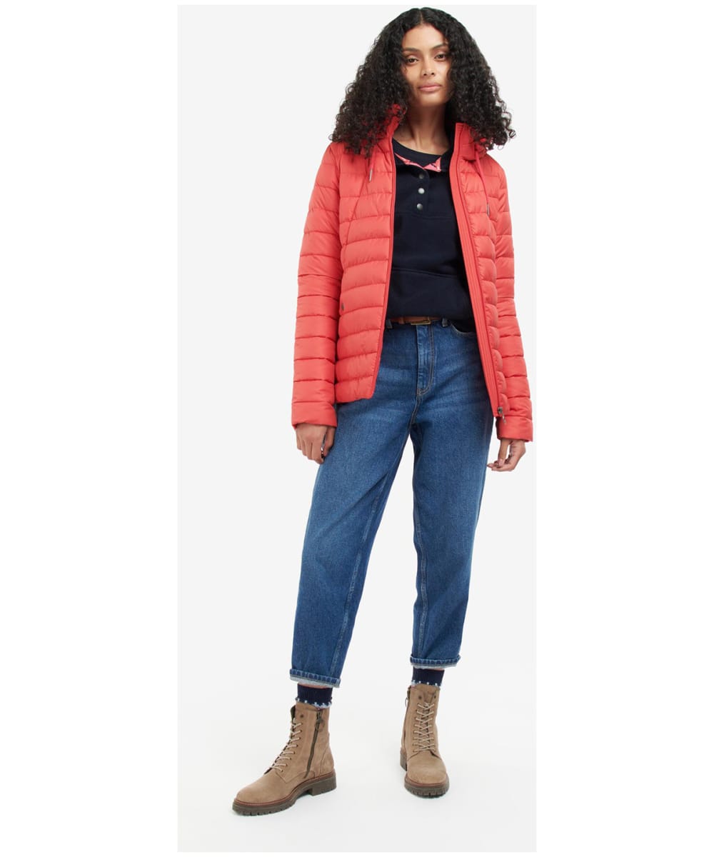Barbour beaufort womens red clearance