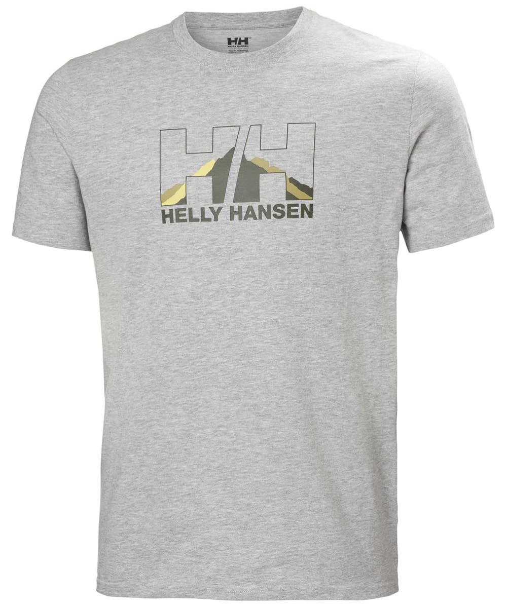View Mens Helly Hansen Nord Graphic Short Sleeved TShirt Grey Melange XXL information