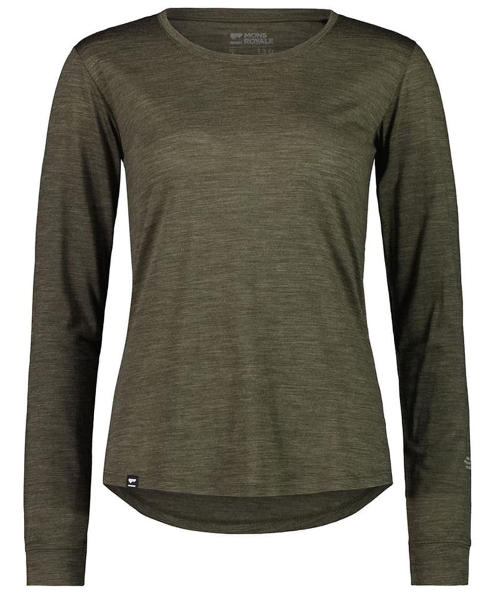 View Womens Mons Royale Zephyr Merino Cool Long Sleeve Shirt Olive XS information