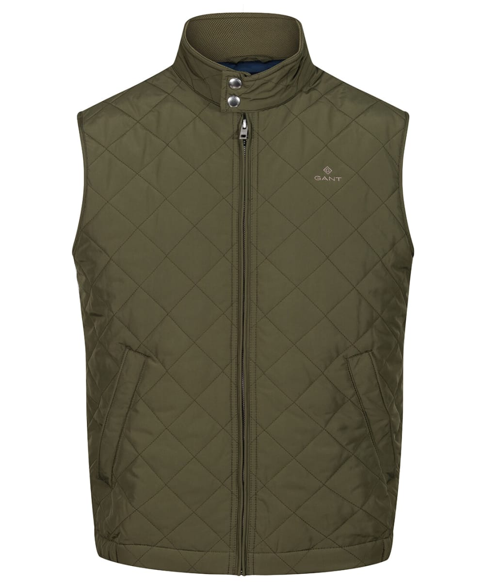 Mens green quilted vest online