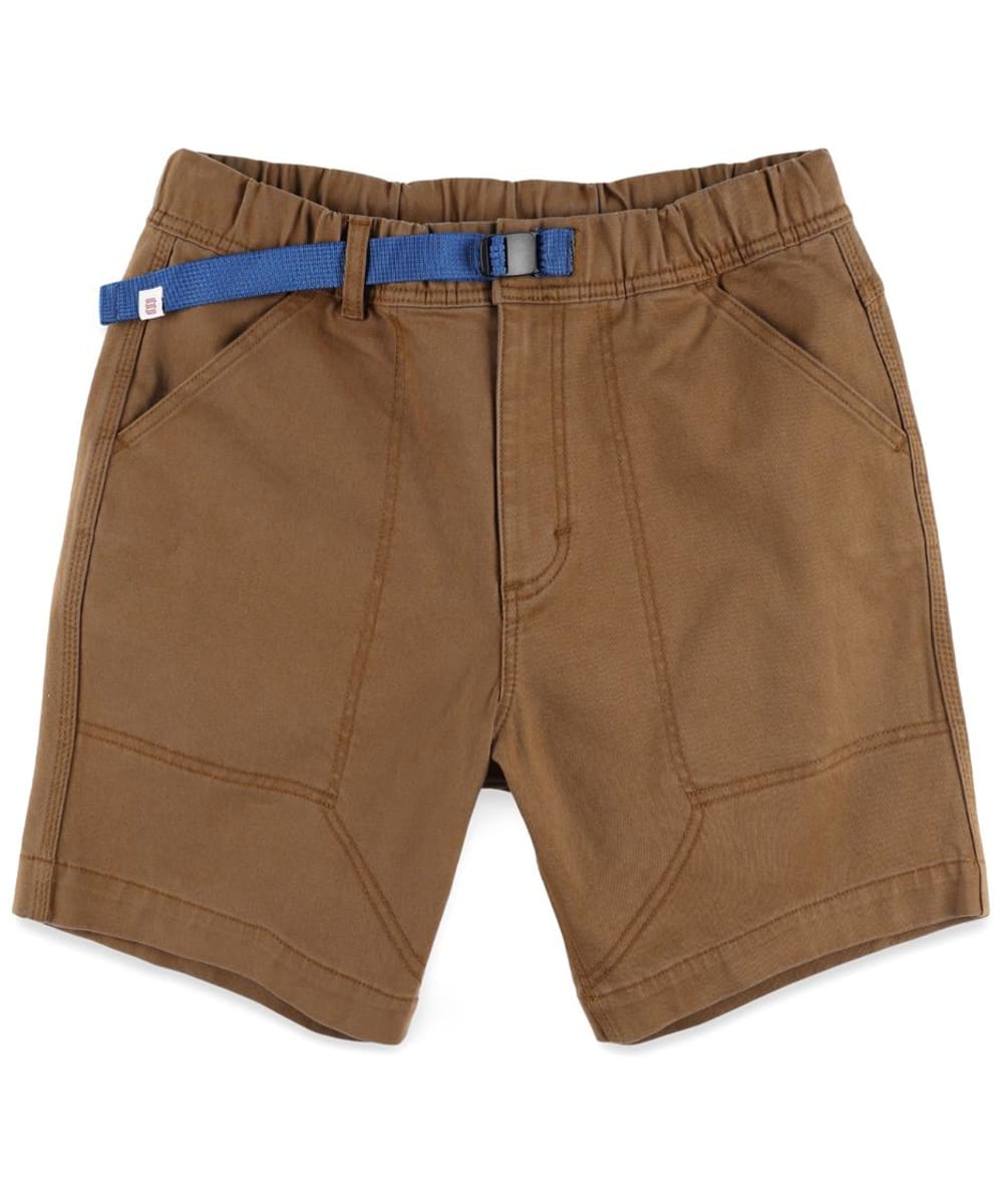 View Mens Topo Designs Relaxed Fit Mountain Shorts Dark Khaki L information
