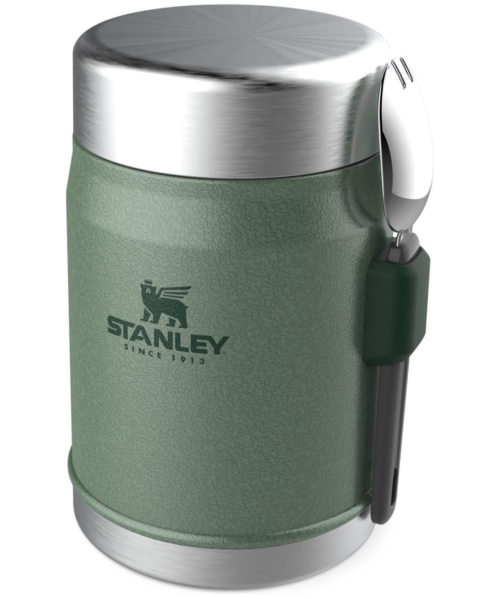 View Stanley Legendary Stainless Steel Insulated Food Jar and Spork 04L Hammertone Green 400ml information