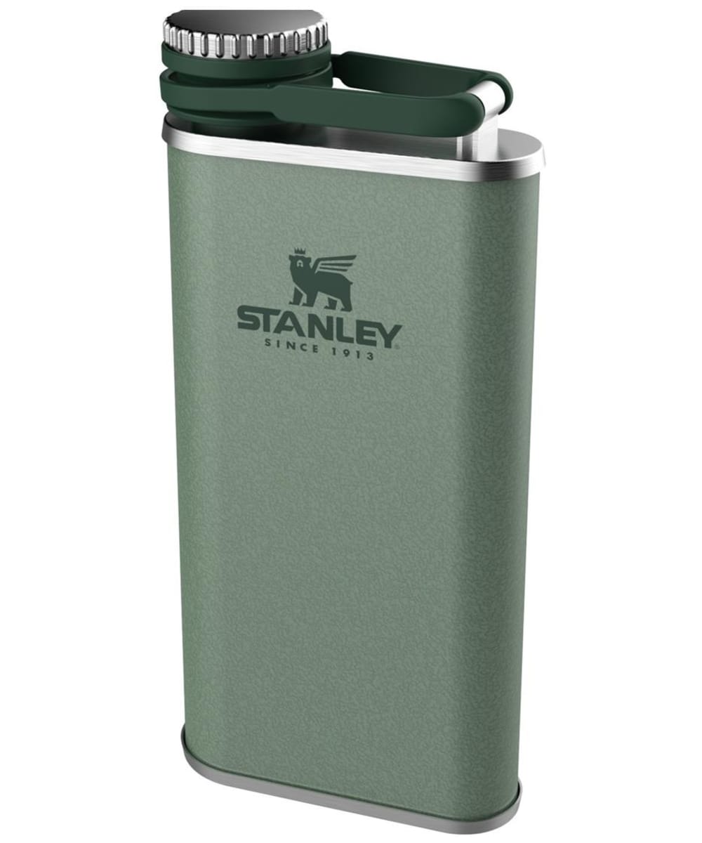 View Stanley EasyFill Wide Mouth Stainless Steel Hip Flask 023L Hammertone Green 230ml information