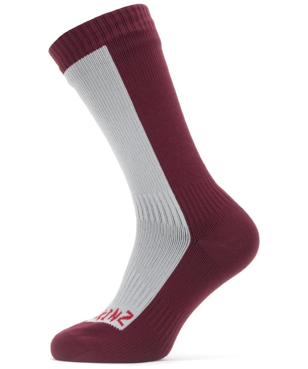 View SealSkinz Starston Waterproof Cold Weather Mid Length Socks Grey Red UK 1214 information