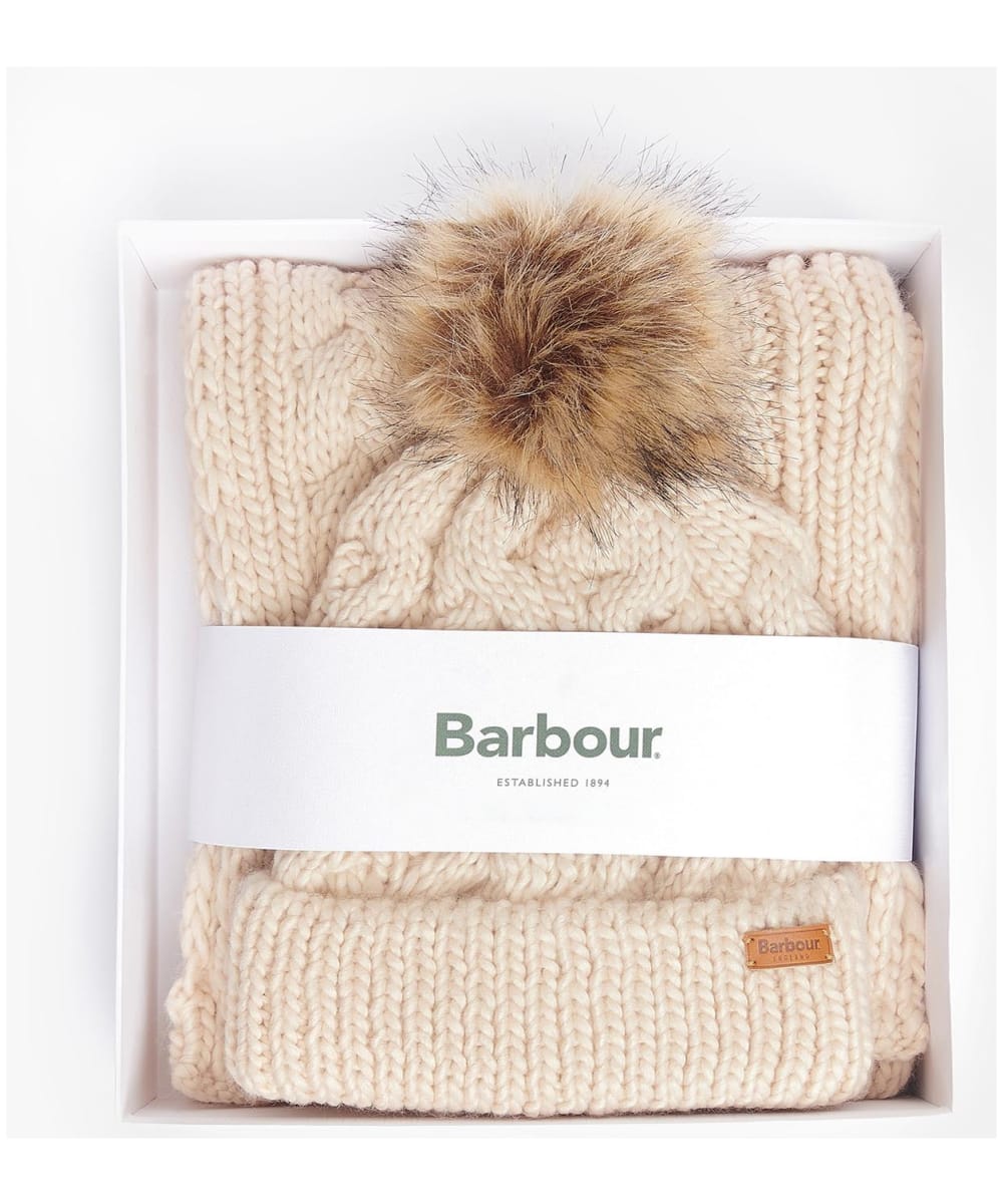 Barbour hat and shop scarf set ladies