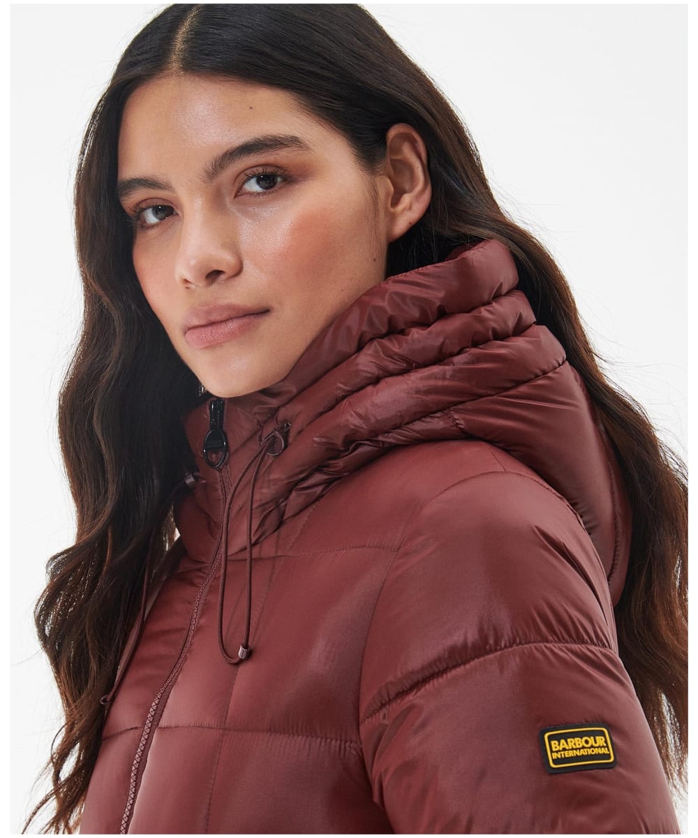 Womens burgundy top barbour jacket