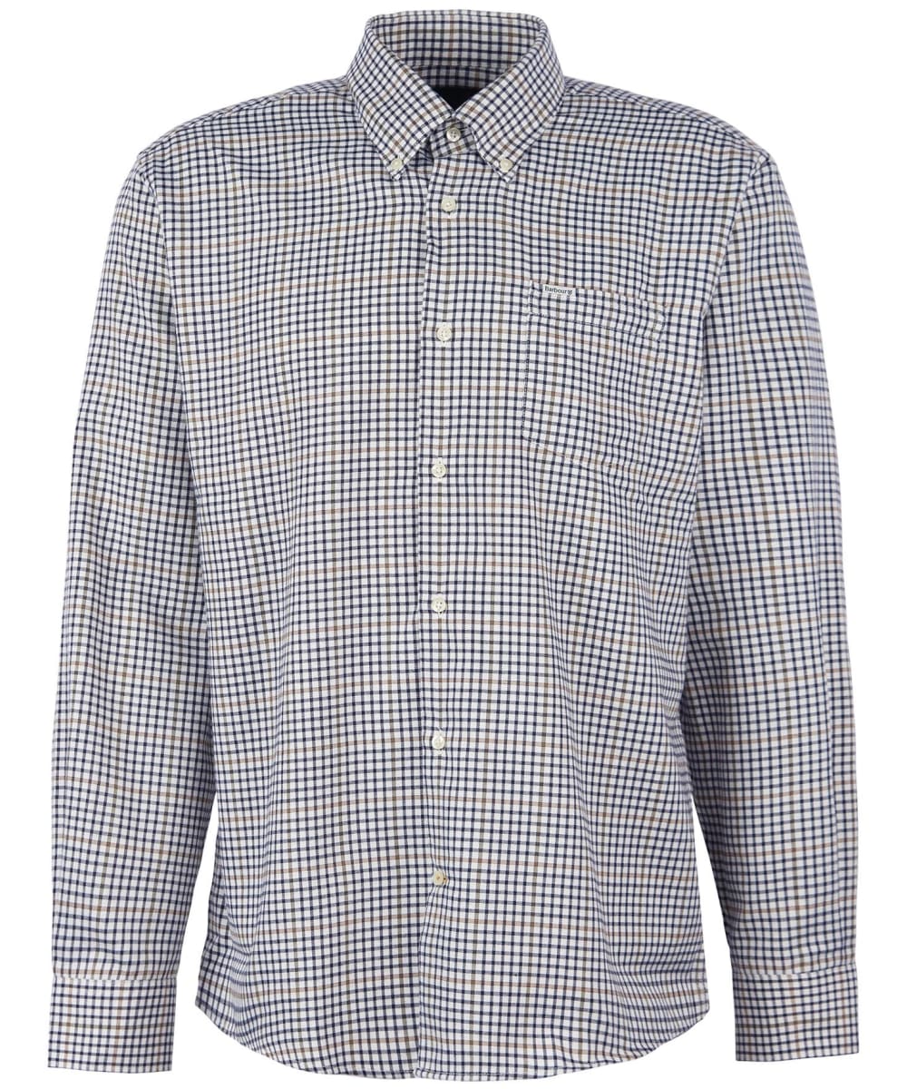 View Mens Barbour Henderson Thermo Weave Shirt Whisper White UK L information