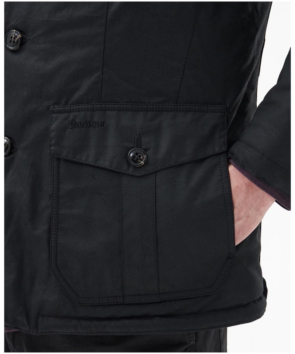 Barbour lutz store wax jacket navy