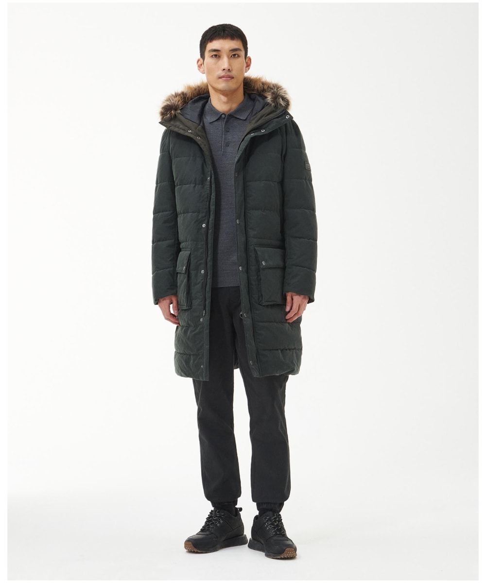 Barbour galloway waxed cotton parka jacket shop