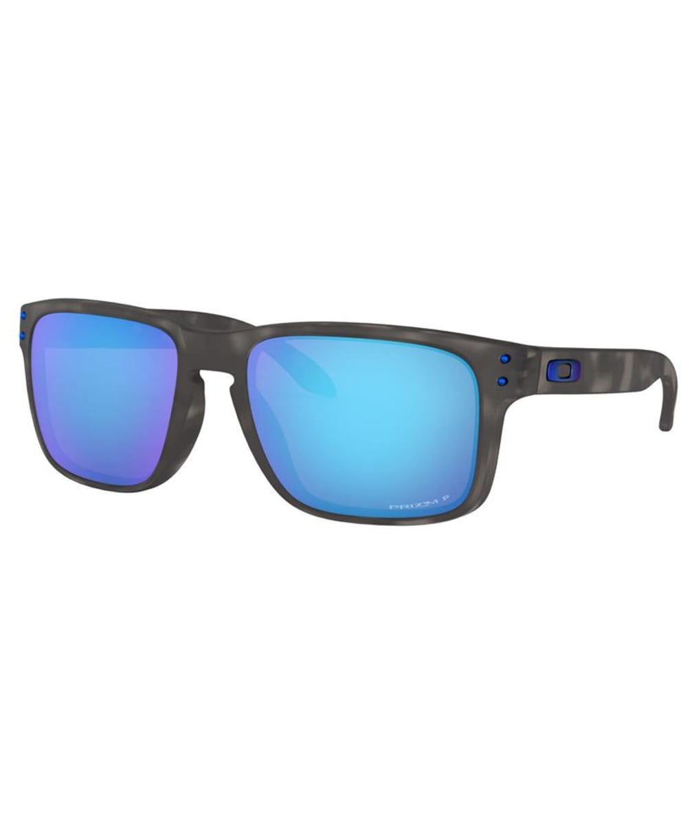 View Oakley Holbrook Sunglasses Polarized Prizm Sapphire Lenses Matte Black Tortoise One size information