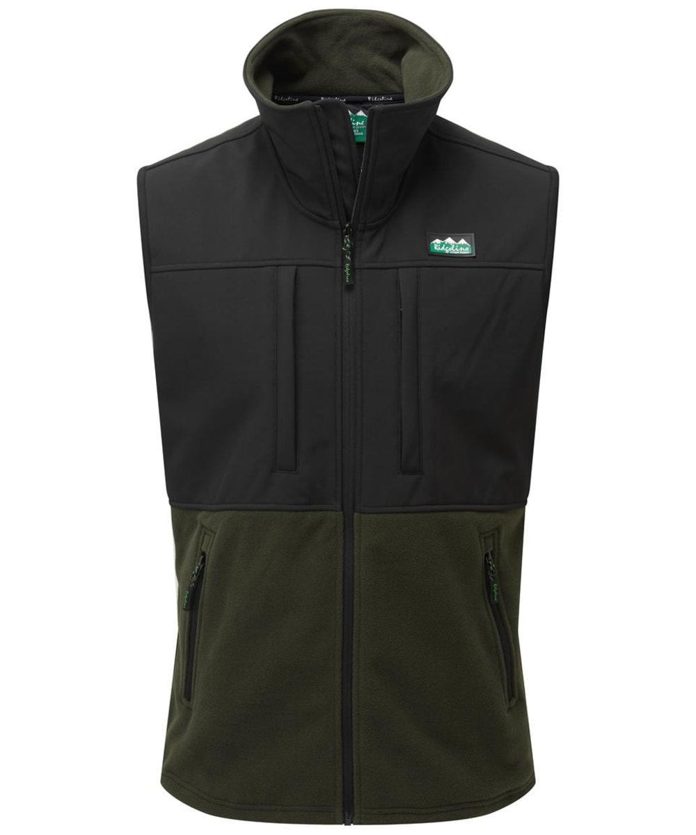 View Mens Ridgeline Hybrid Fleece Vest Olive Black XL information