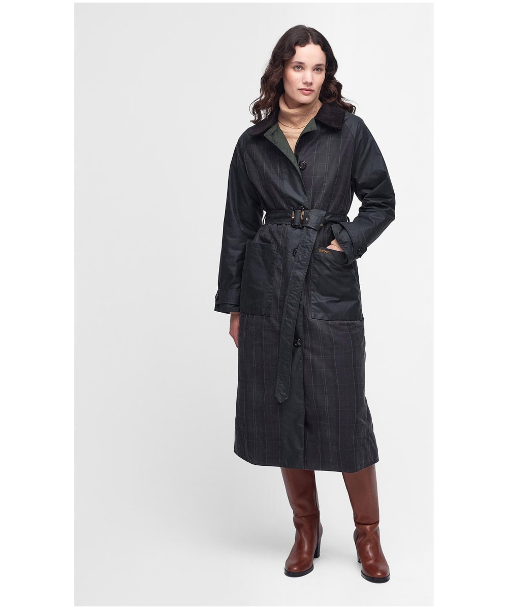 Women s Barbour Everley Waxed Cotton Trench Coat