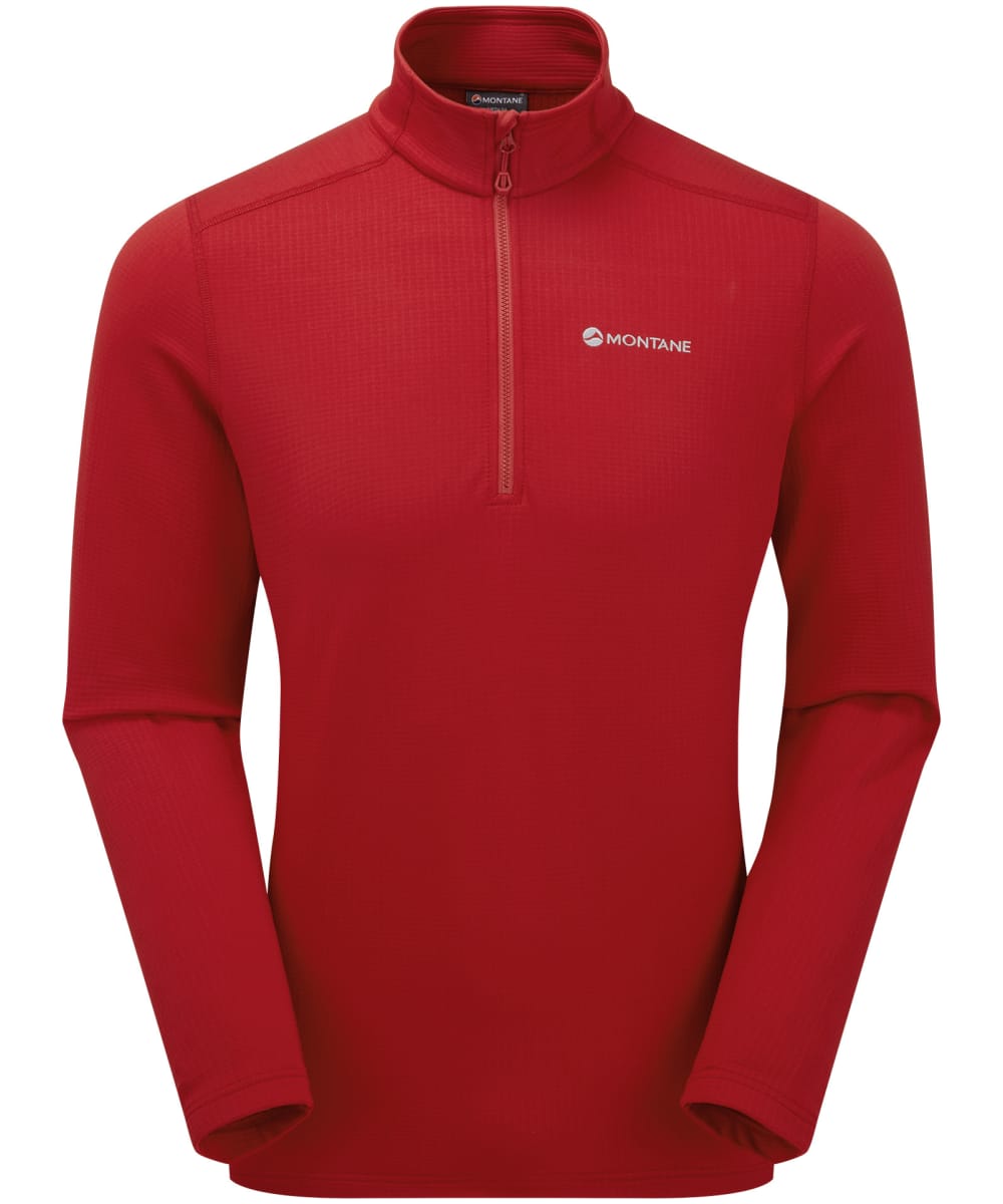 View Mens Montane Protium HalfZip PullOn Mid Layer Acer Red M information