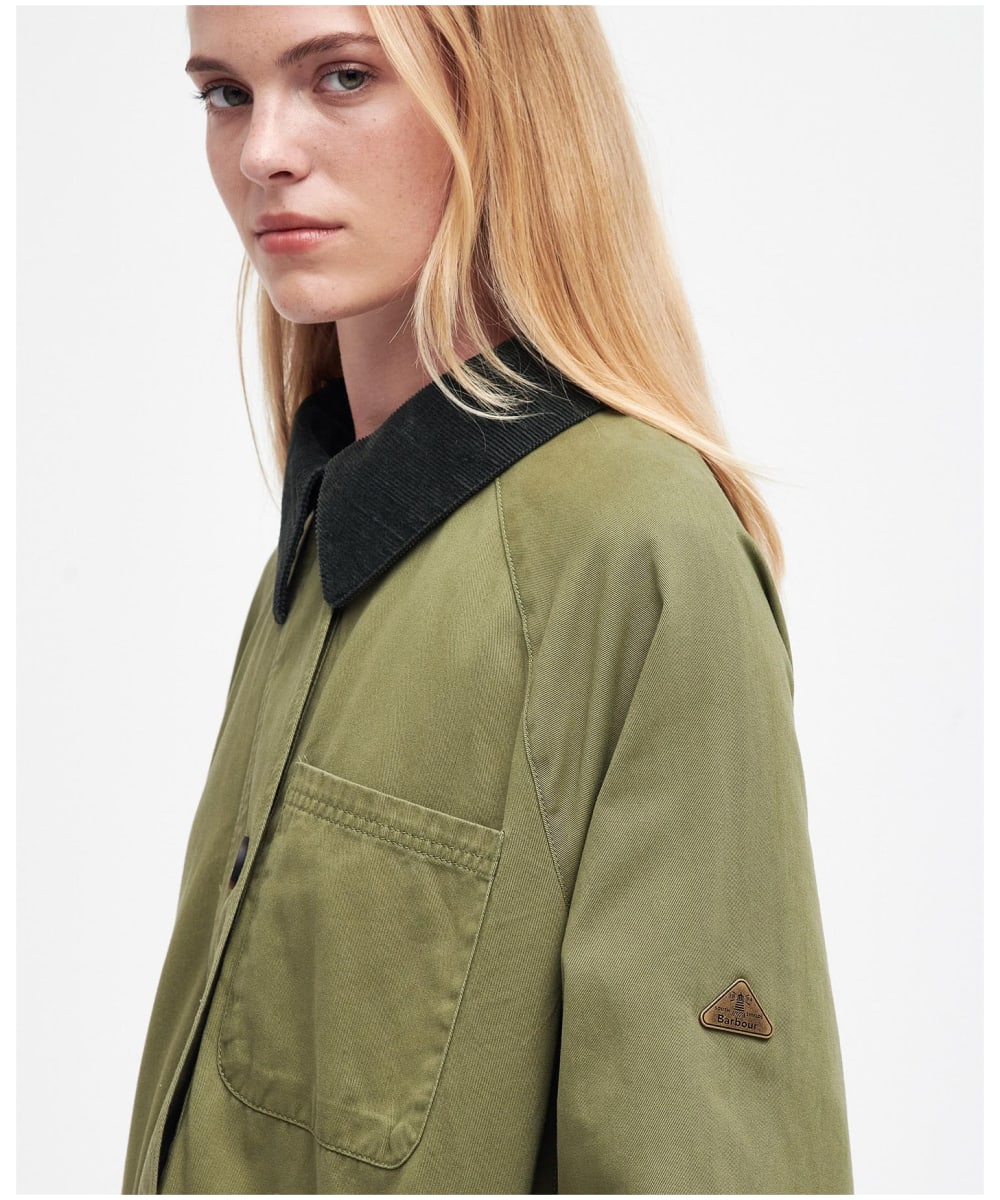 Barbour casual jacket womens olive top
